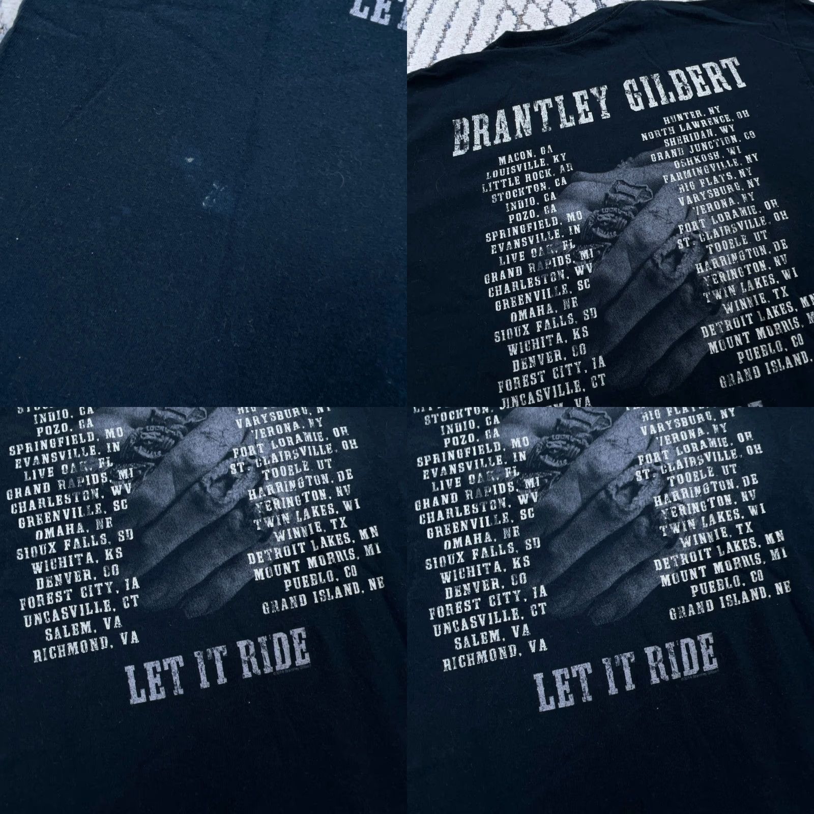 Gildan Brantley Gilbert Shirt Men Medium Black Tee Concert Music Band 2014 Gildan Short Sleeve Crew Neck Logo Size US M / EU 48-50 / 2 - 8 Thumbnail