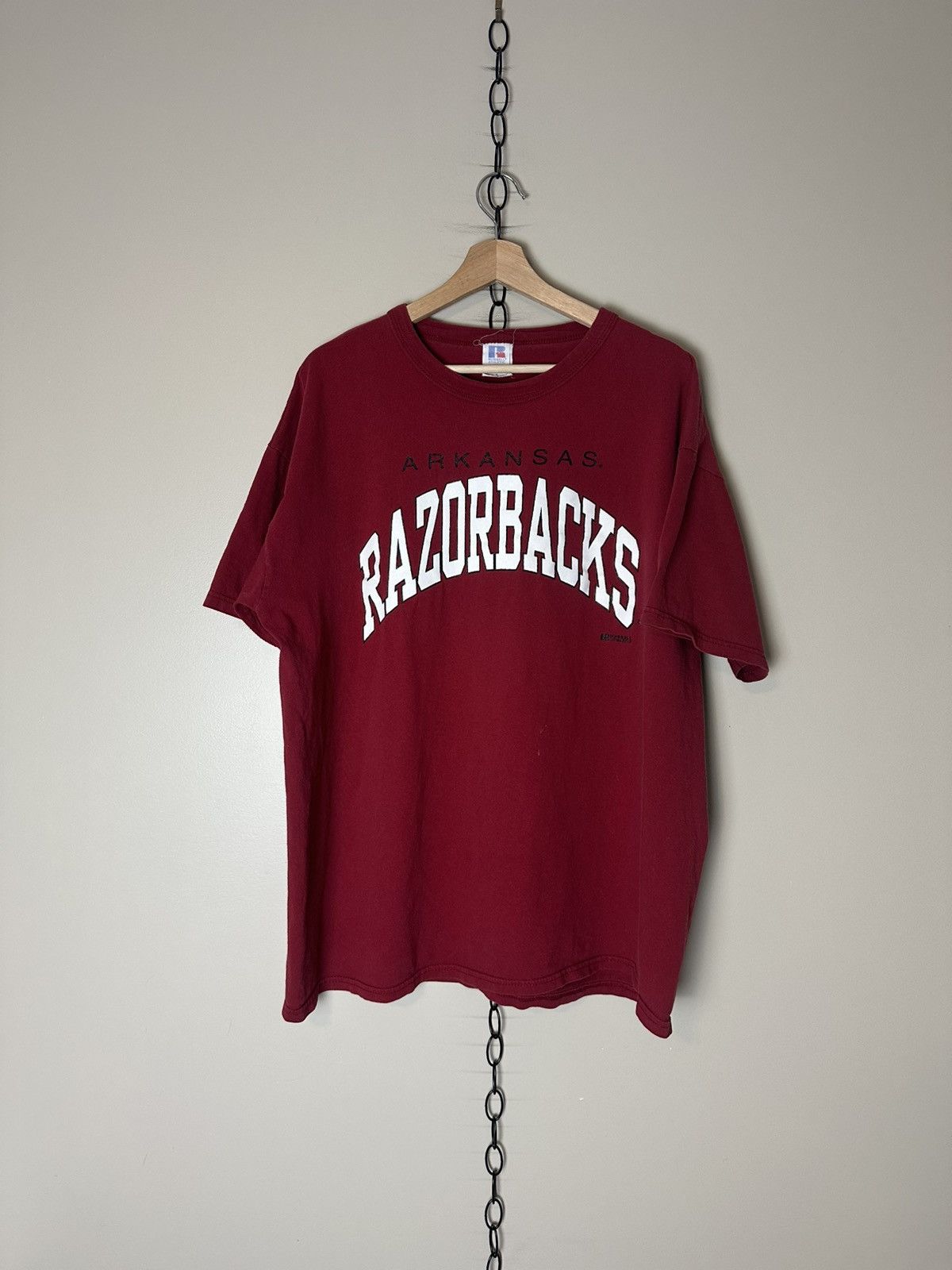 NCAA × Russell Athletic × Vintage Vintage NCAA Russell Athletic Arkansas Razorbacks T-shirt Size US XL / EU 56 / 4 - 1 Thumbnail