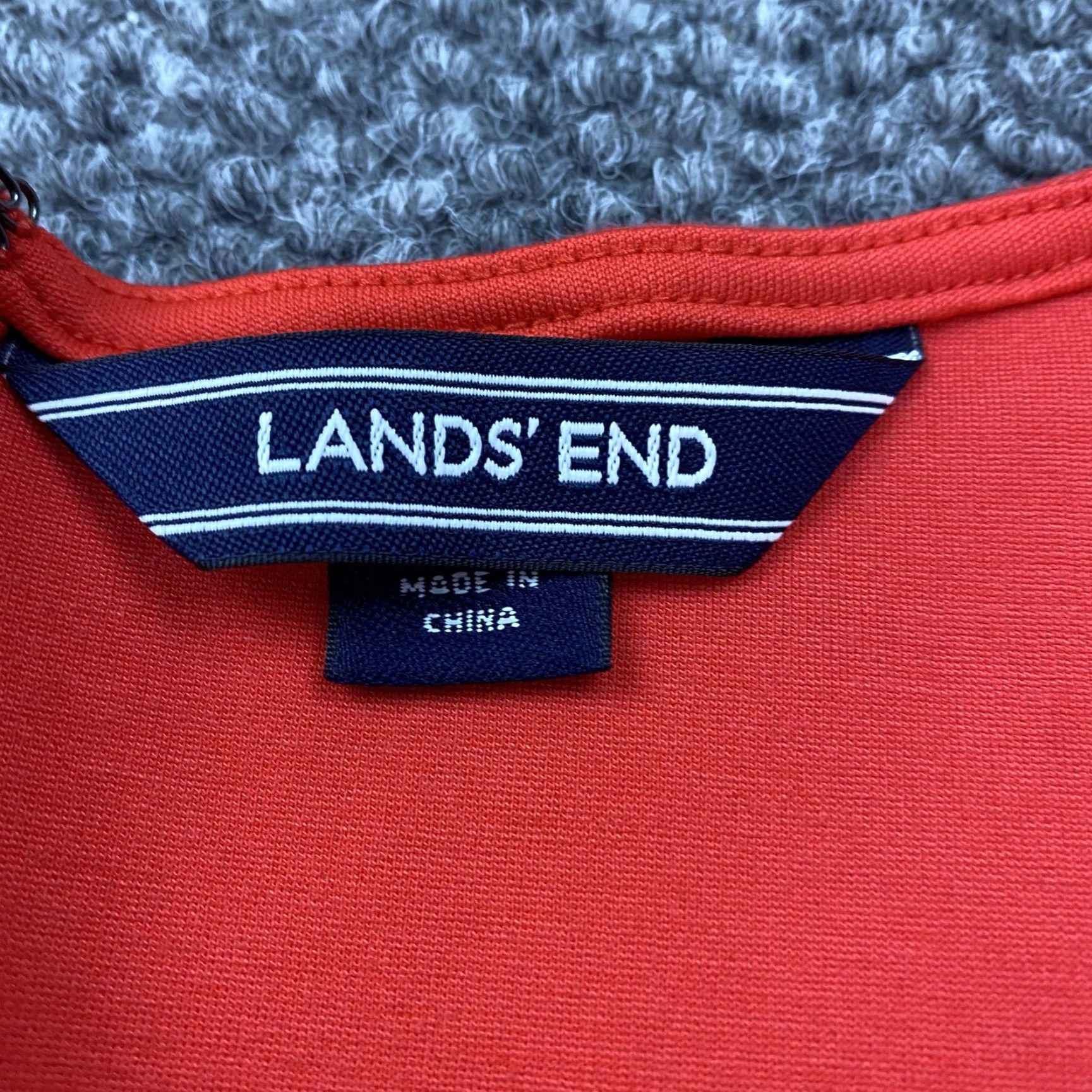 Lands' End Lands' End Dress Womens 12 Red Ponte Knit Sheath Sleeveless Scoop Neck Pockets Size XL / US 12-14 / IT 48-50 - 5 Thumbnail