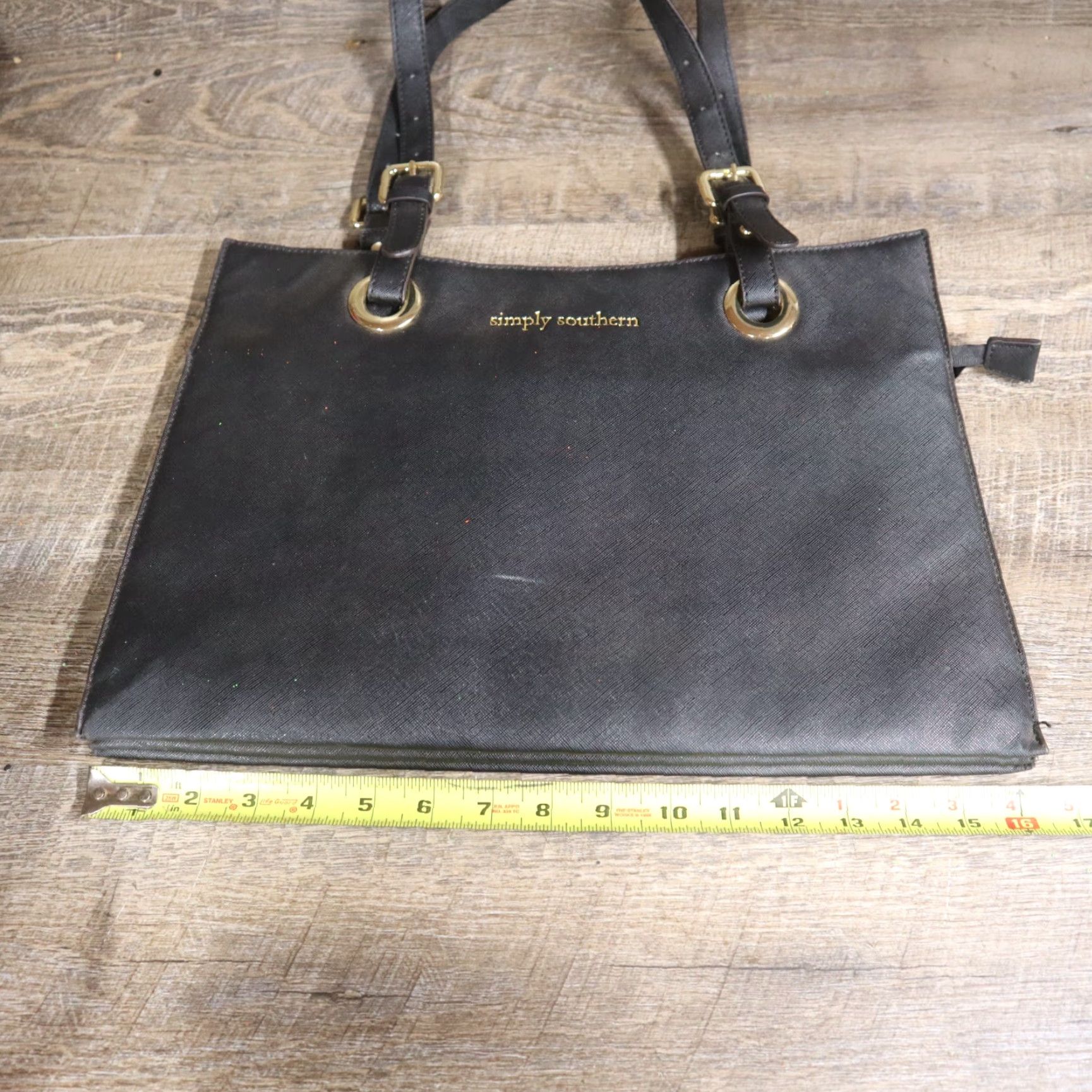 Vintage Simply Southern Black Handbag Briefcase Paper Size Size ONE SIZE - 5 Thumbnail
