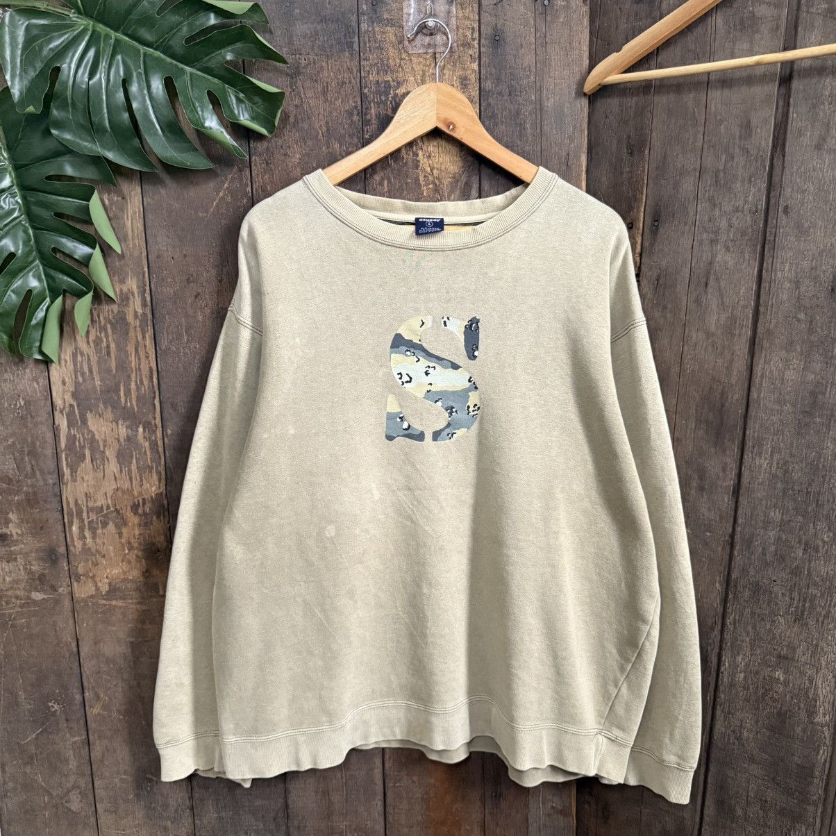 Stussy Vintage 90’s Stussy S Camo Crewneck sunfaded Size US L / EU 52-54 / 3 - 1 Thumbnail