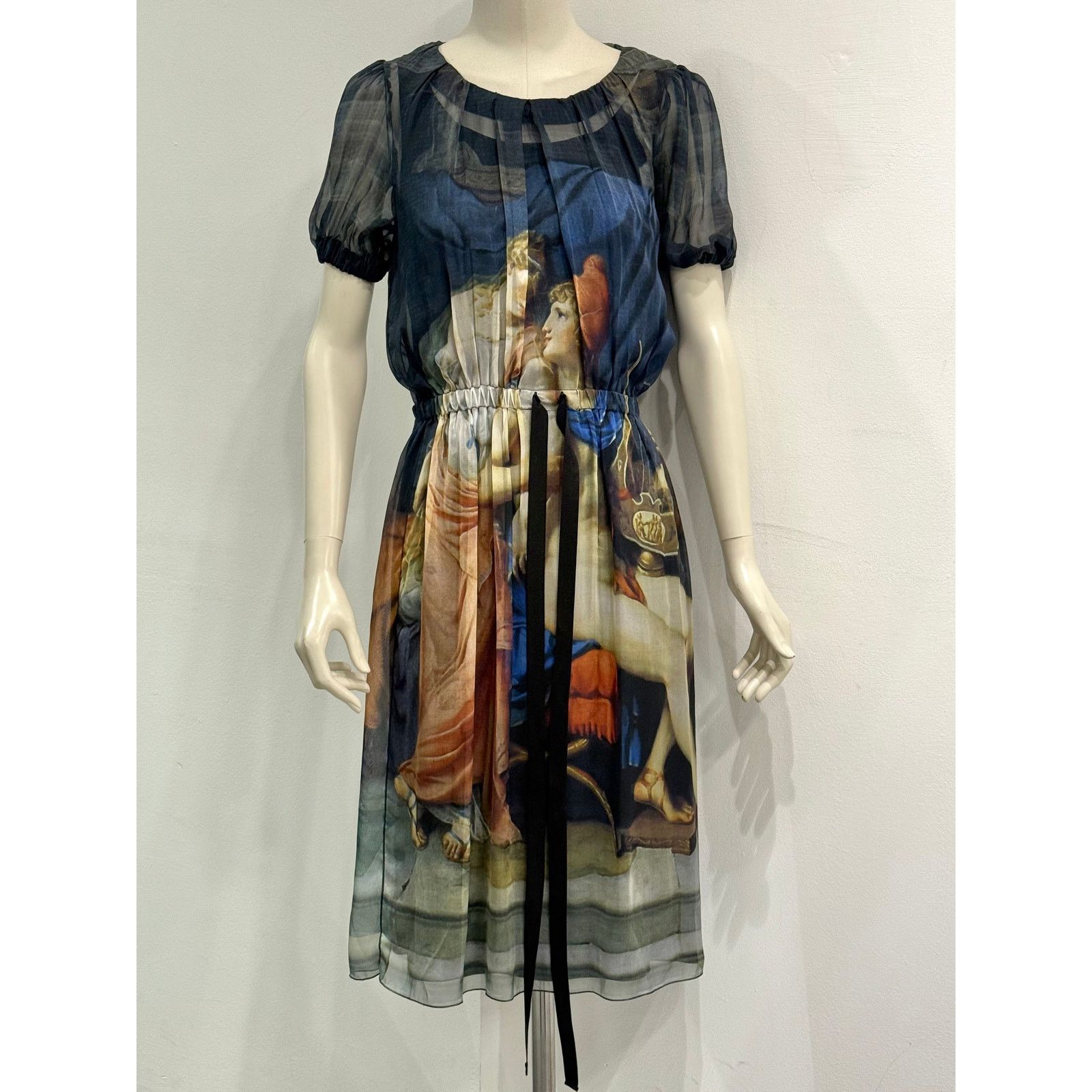 Dolce & Gabbana 2000s Dolce & Gabbana Paris and Helen love painting dress Size M / US 6-8 / IT 42-44 - 3 Thumbnail