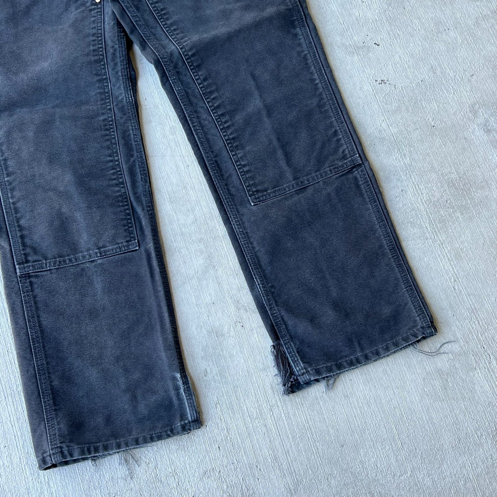 Carhartt × Vintage Carhartt faded black double knee work wear carpenter pants Size US 27 - 3 Thumbnail