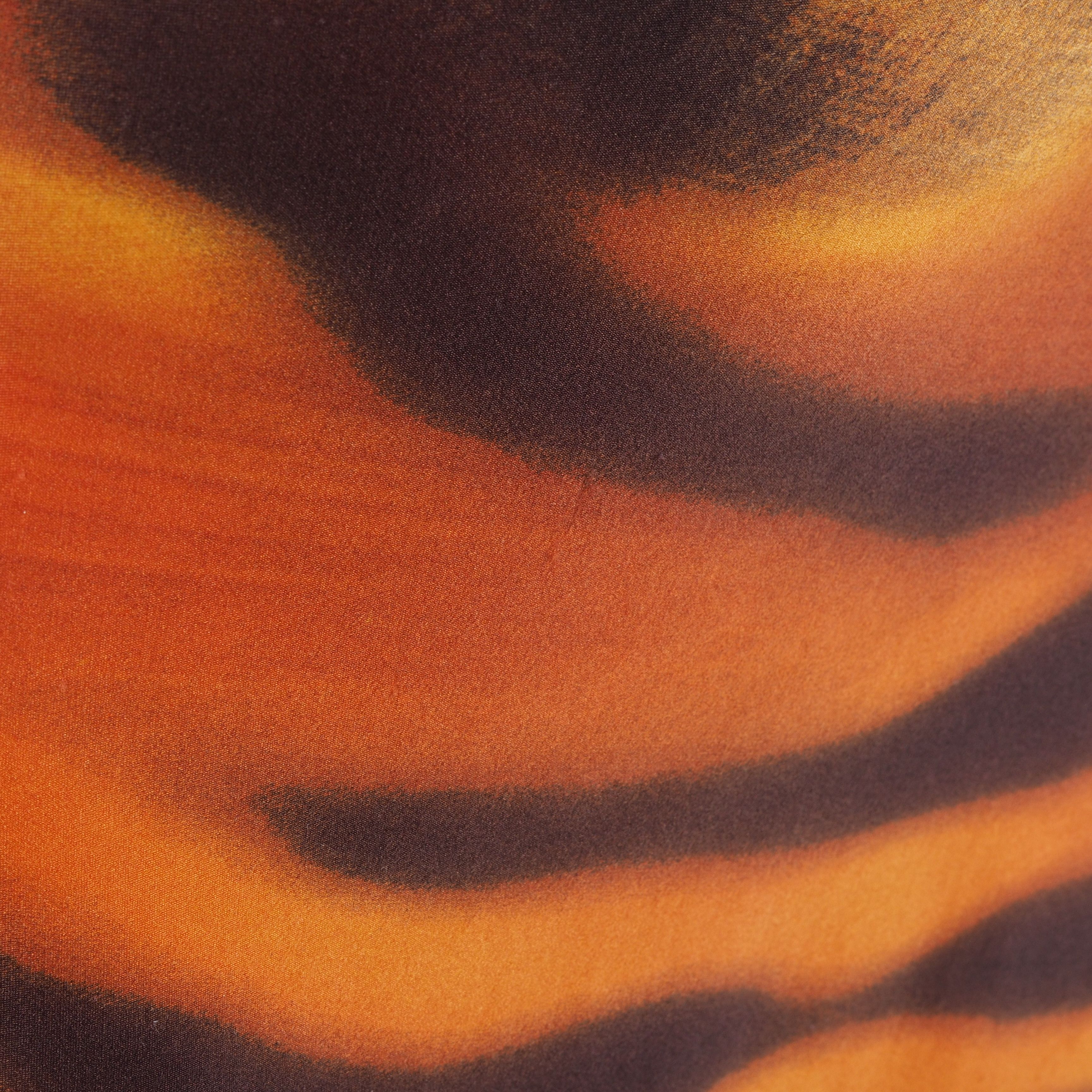 Roberto Cavalli Roberto Cavalli Vintage Tiger Print Turtleneck Midi Dress Size M / US 6-8 / IT 42-44 - 8 Thumbnail
