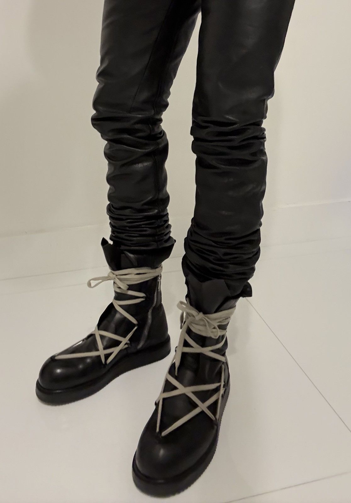 Rick Owens Crust 2009 Detroit leather calfskin pants Size US 32 / EU 48 - 5 Thumbnail