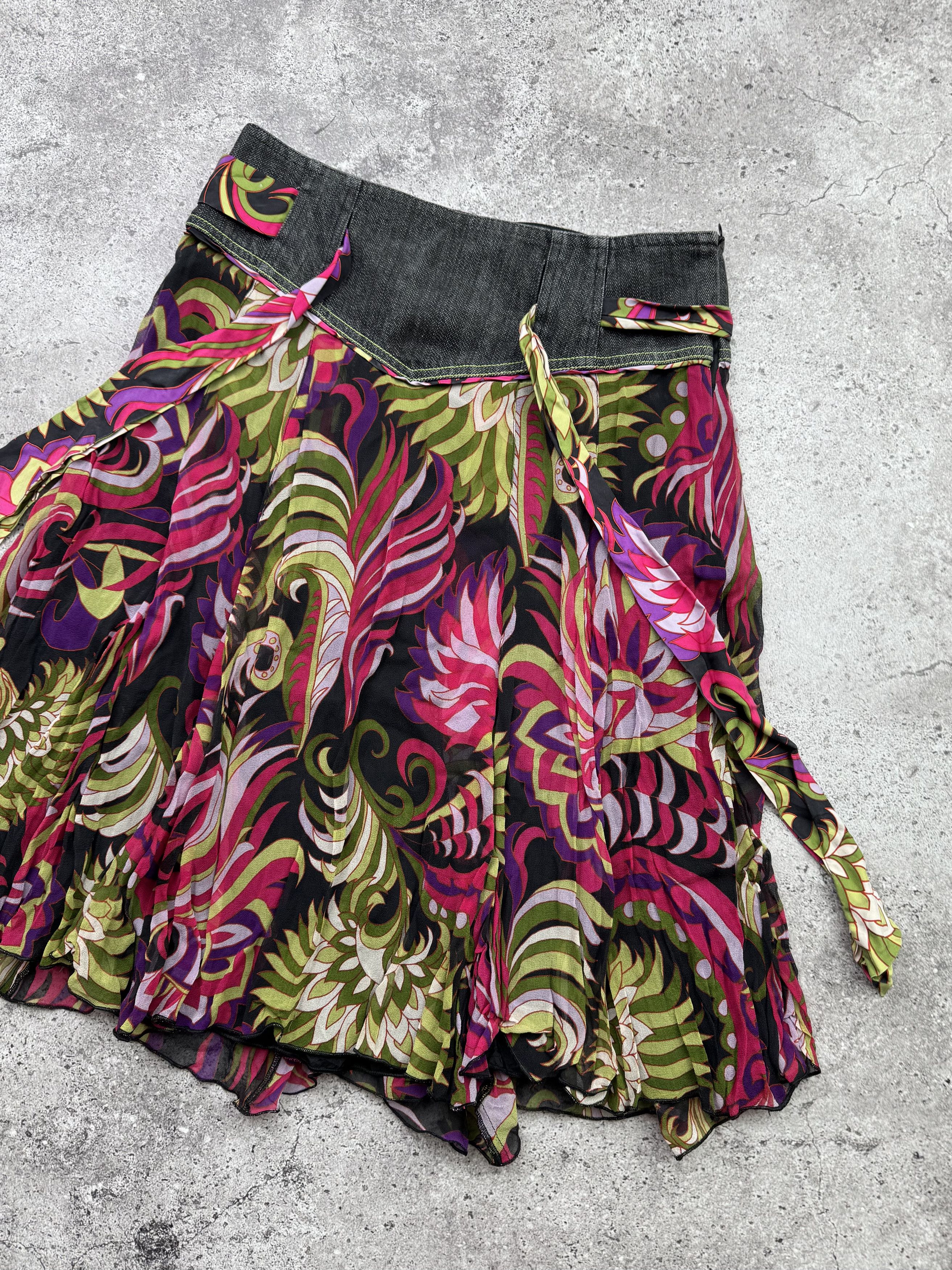 Japanese Brand Vintage Silk Flare Skirt (E8) Size 25" / US 0 / IT 36 - 3 Thumbnail