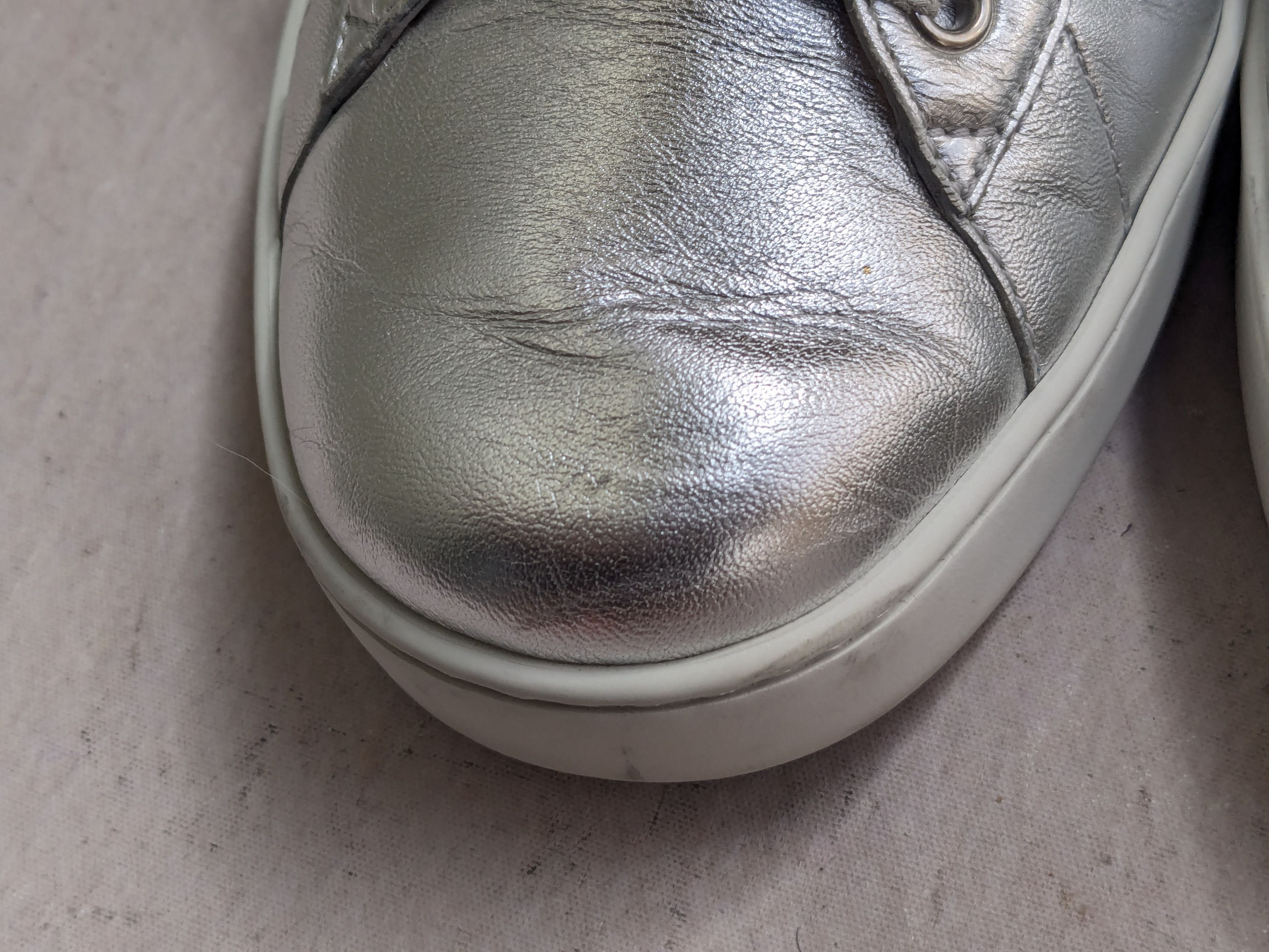 Gucci Gucci Ace Silver Dragon Sneakers 11.5 Leather Low 473765 Size US 11.5 / EU 44-45 - 5 Thumbnail
