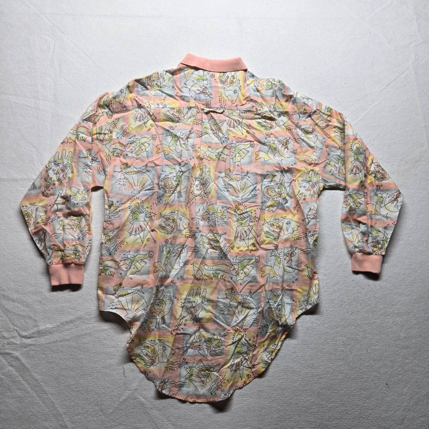 Swatch VINTAGE Swatch Button-Up Shirt Adult Women's XL Pink Solid 90s Stitch Size XL / US 12-14 / IT 48-50 - 7 Thumbnail