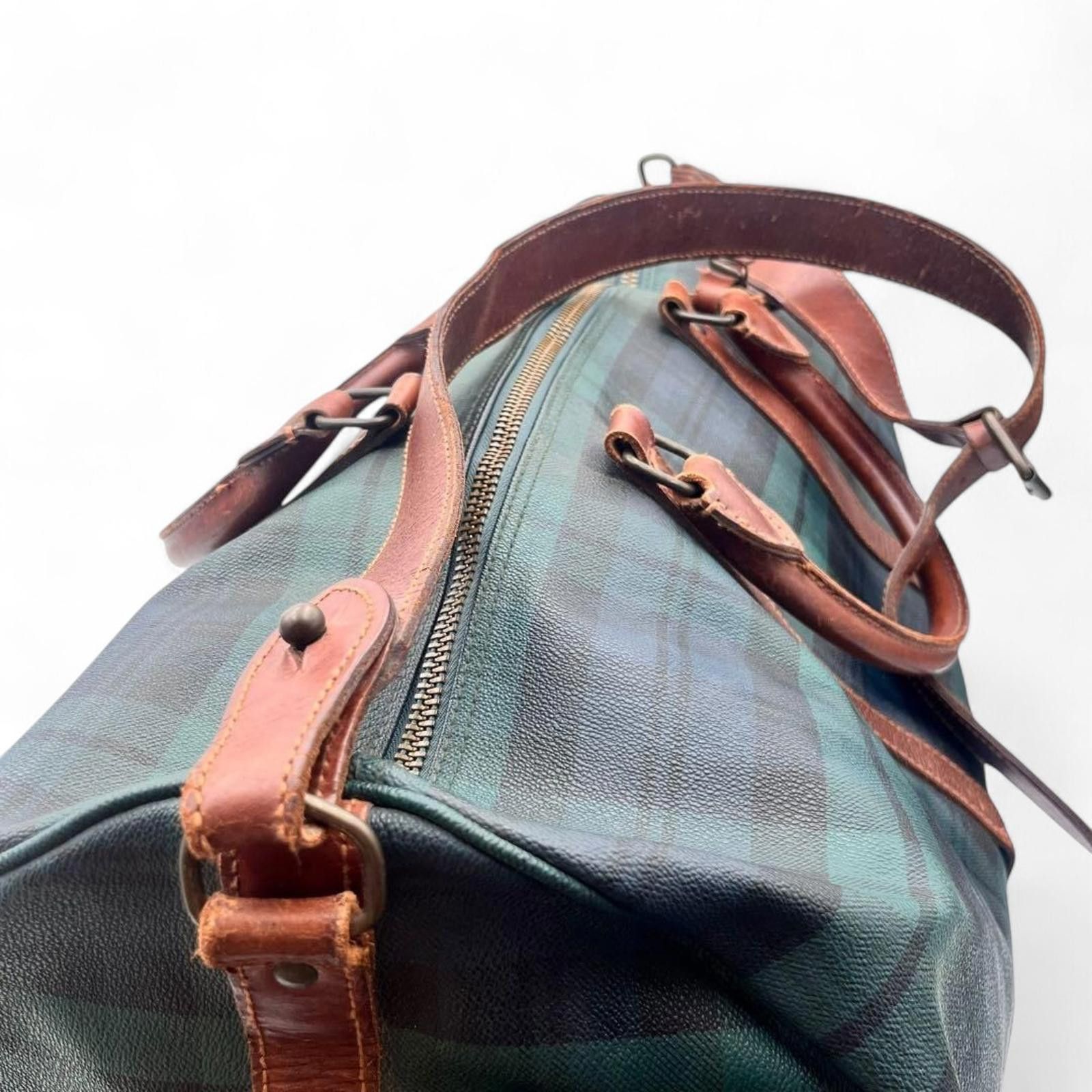Polo Ralph Lauren Ralph Lauren - Men's Travel Bag in Tartan with Leather Trim Size ONE SIZE - 4 Thumbnail