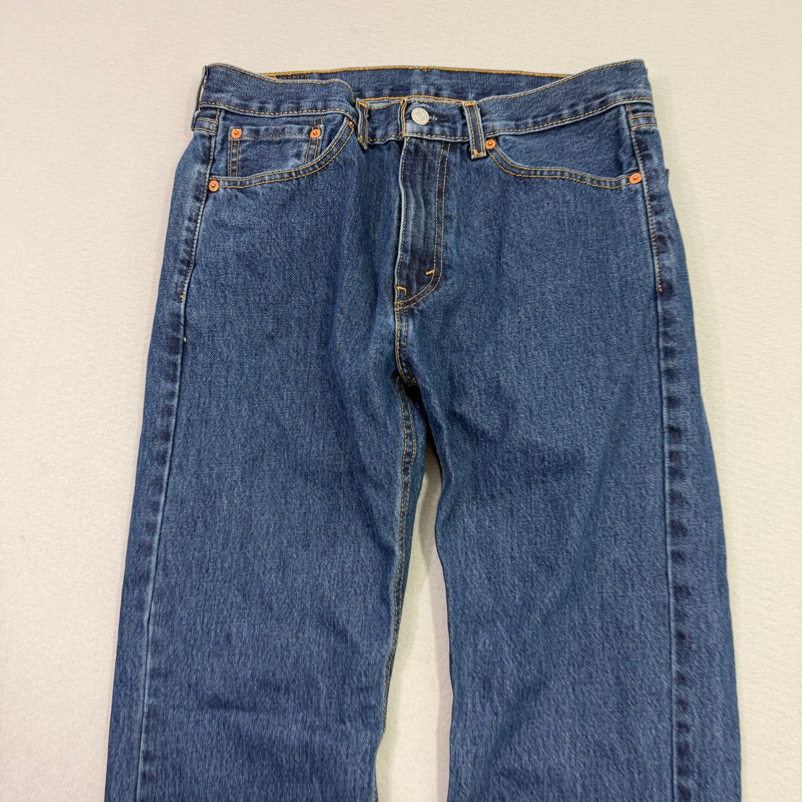 Levi's Levis 505 Jeans Men's 32x32 Blue Denim Straight Regular Fit Size US 32 / EU 48 - 2 Thumbnail