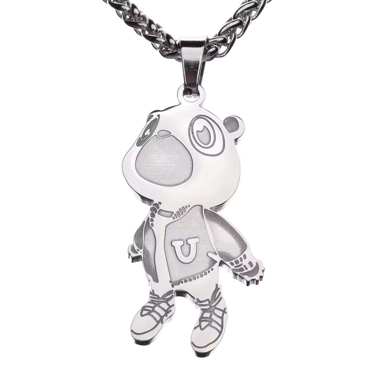 Jewelry Cartoon Pendant Stainless Steel Chain Necklace Size ONE SIZE - 4 Thumbnail