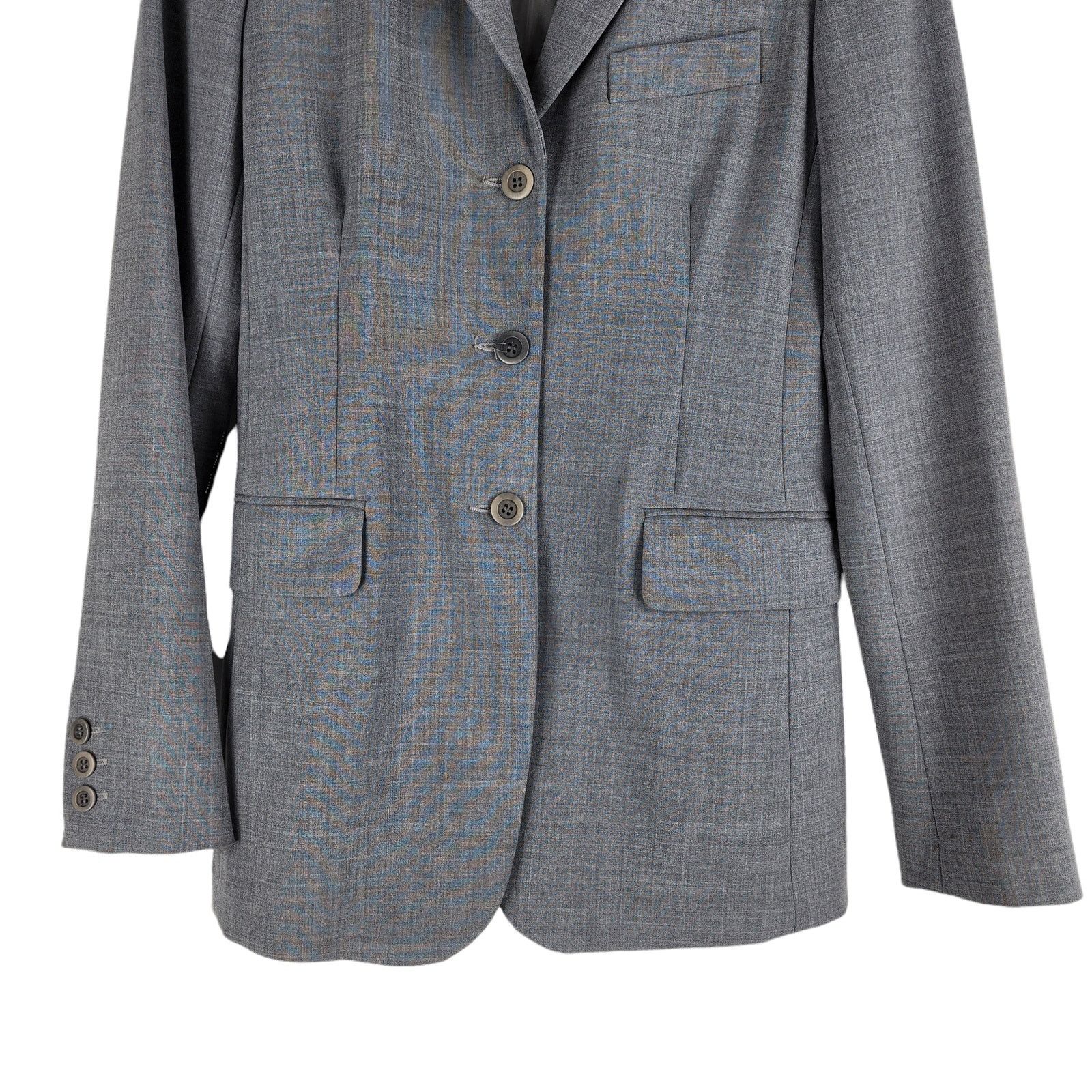 Theory Theory Wool Three Button Blazer Gray Lined Sealed Pockets S Size S / US 4 / IT 40 - 4 Thumbnail