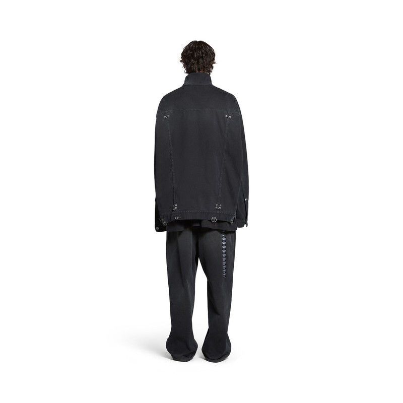 Balenciaga o1bcso1str1125 Pierced Jacket in Black Size US L / EU 52-54 / 3 - 4 Thumbnail