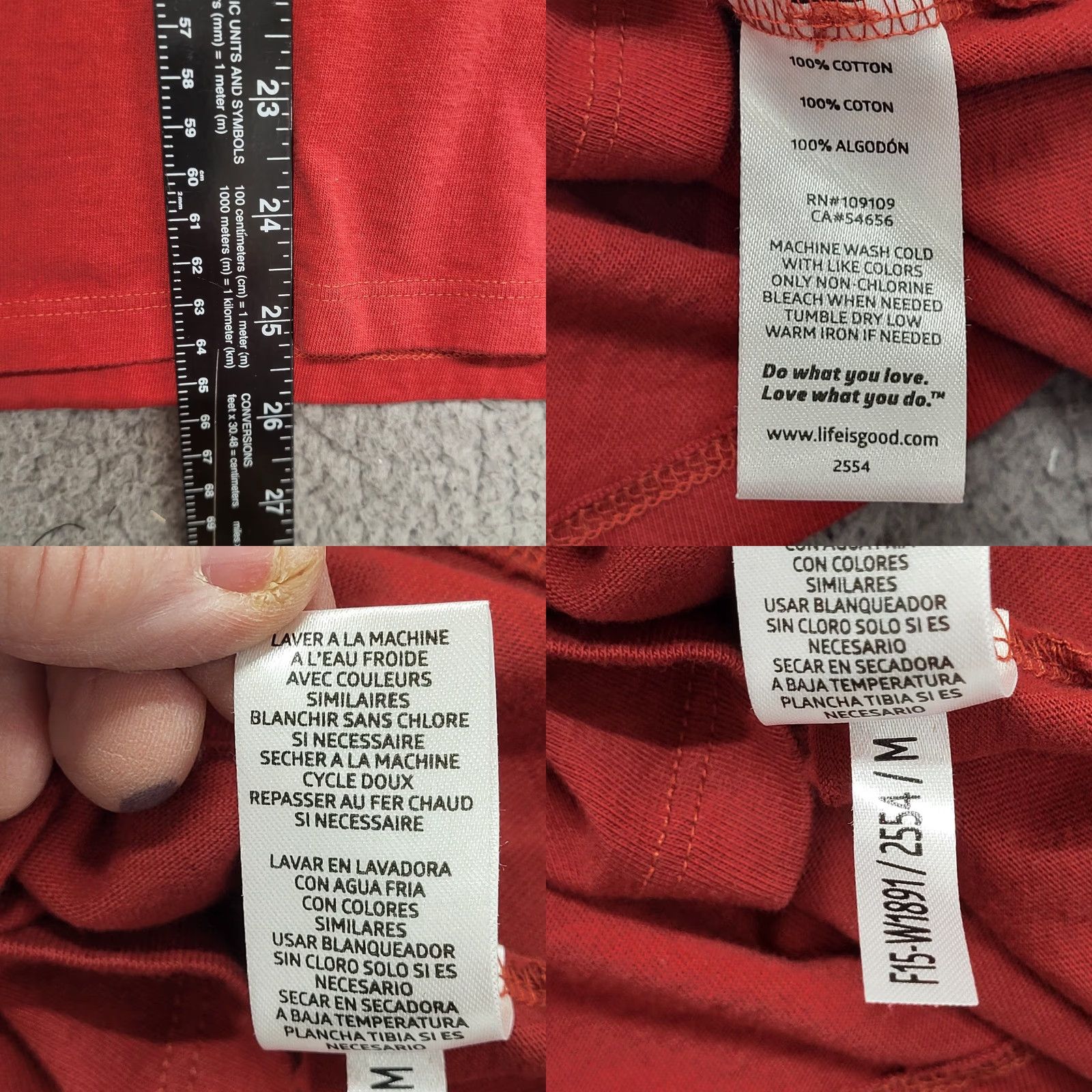 Life is Good Life Is Good Shirt Womens Size M Red LongSleeve Snowflake Heart Logo Classic Fit Shirt Womens M Red LongSleeve Snowflake Heart Logo Classic Fit Size M / US 6-8 / IT 42-44 - 9 Thumbnail