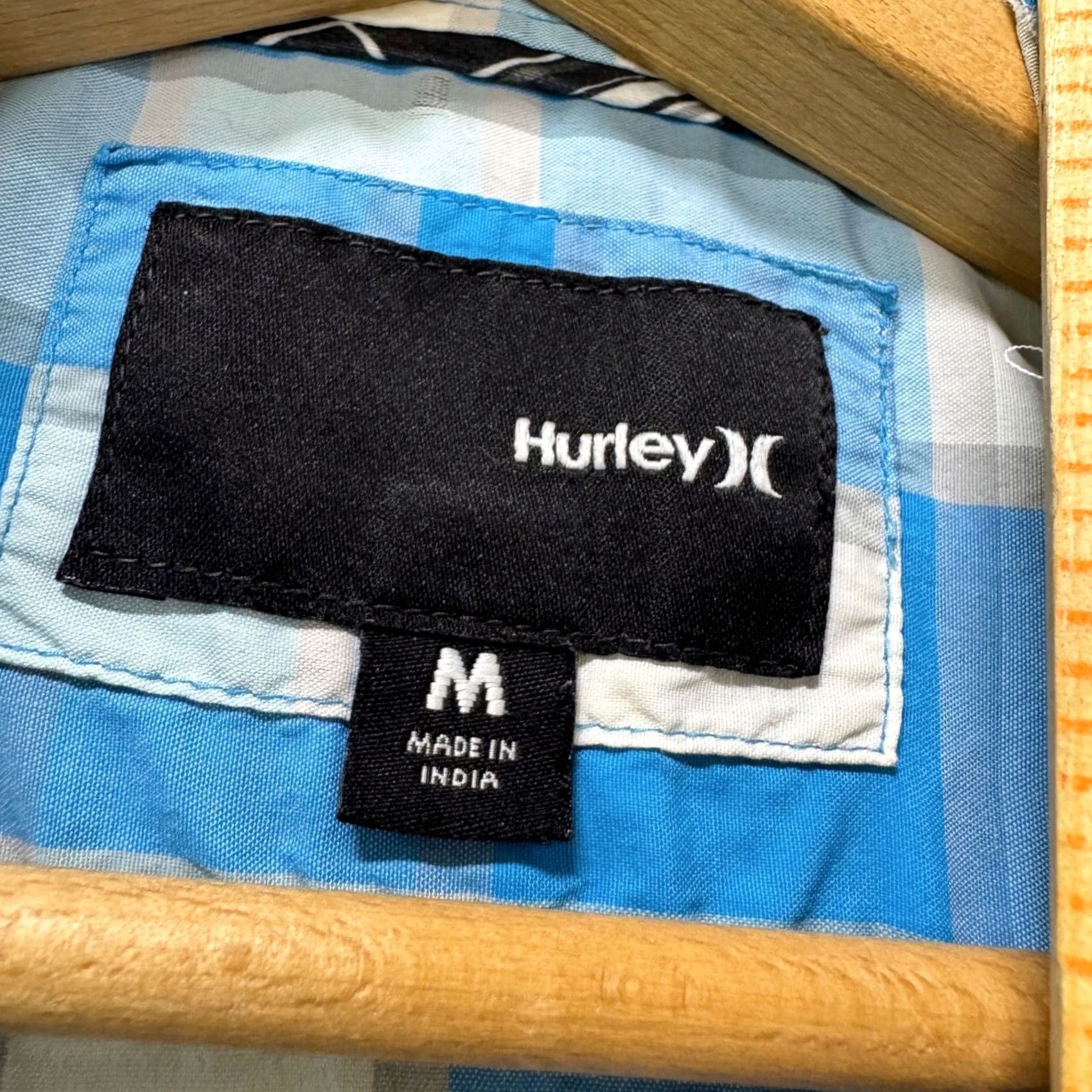 Hurley Hurley Dress Shirt Men Medium Plaid Button Up Casual Distressed Blue/White Size US M / EU 48-50 / 2 - 2 Thumbnail