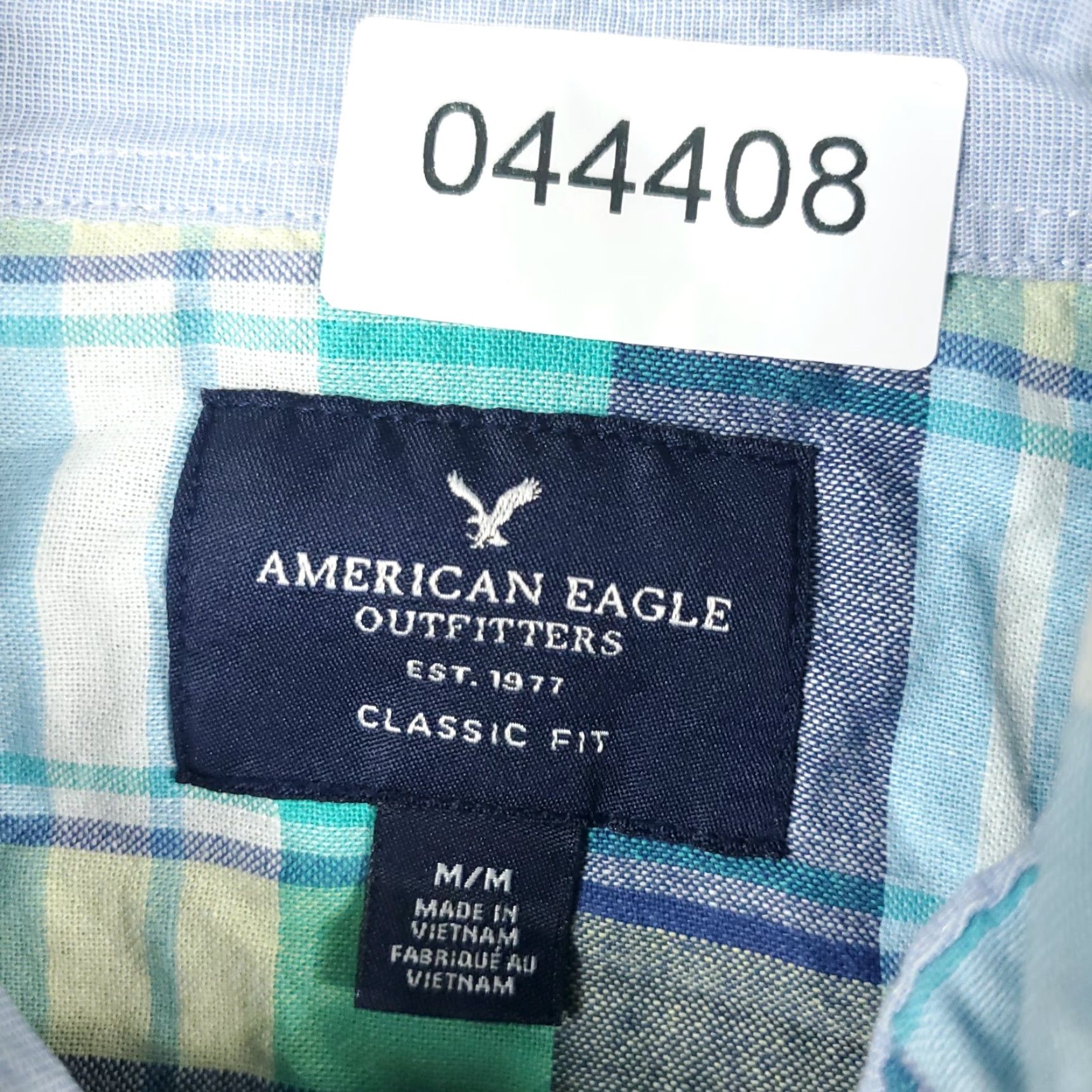 American Eagle Outfitters American Eagle Button-Up Shirt Mens Medium Blue Plaid Long Sleeve Casual Size US M / EU 48-50 / 2 - 7 Thumbnail