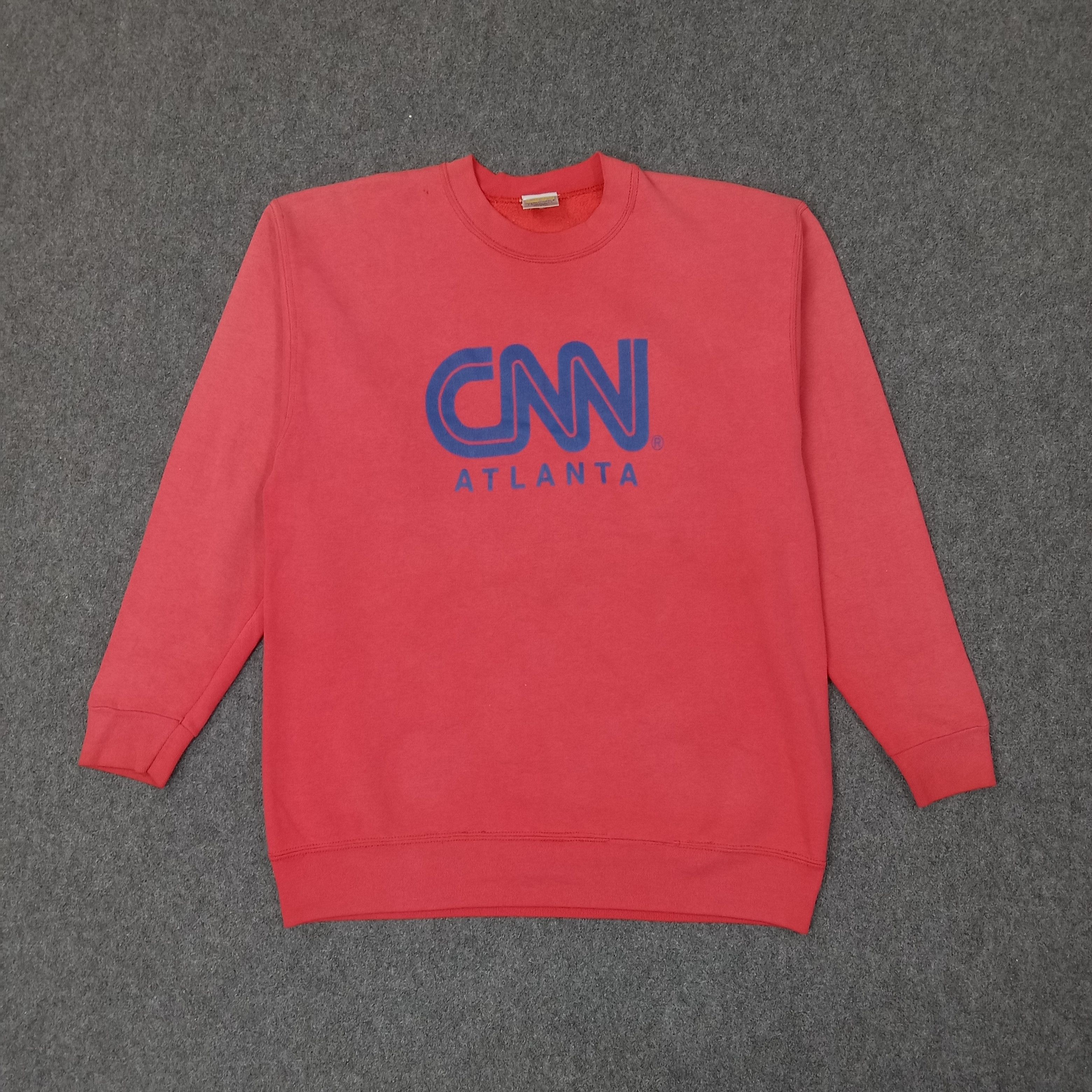 Vintage CNN Atlanta American Channel Television Sweatshirt C227N22 Size US M / EU 48-50 / 2 - 1 Thumbnail