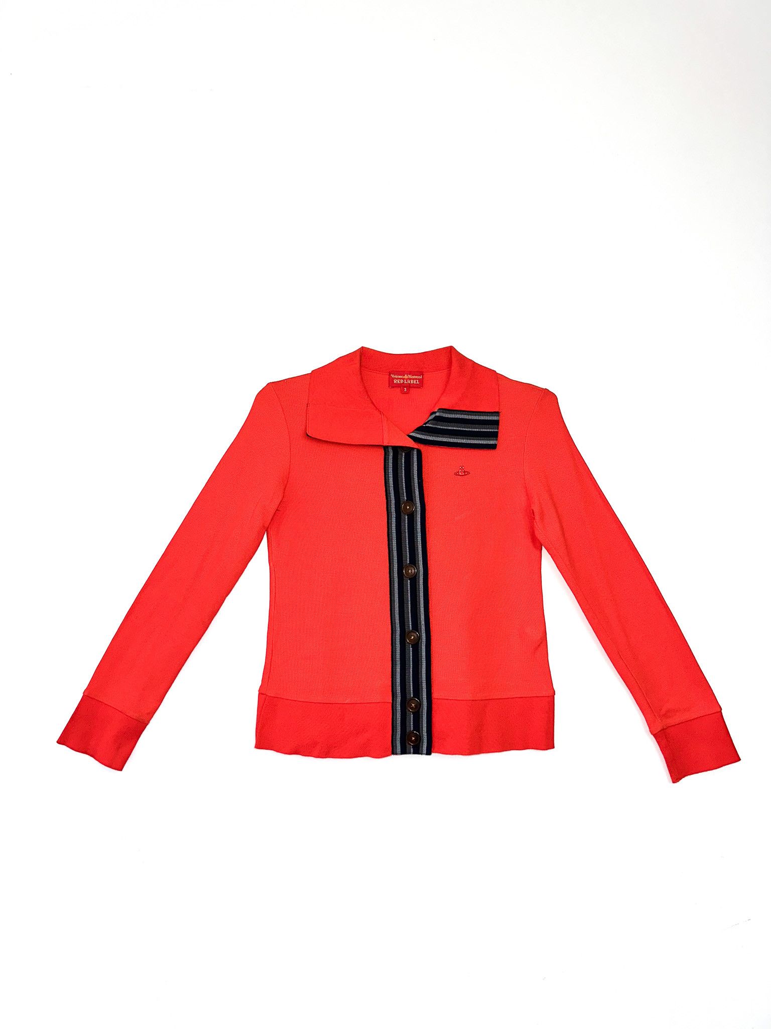 Vivienne Westwood VIVIENNE WESTWOOD ASYMMETRIC ORANGE BUTTON DOWN POLO SHIRT Size S / US 4 / IT 40 - 1 Thumbnail