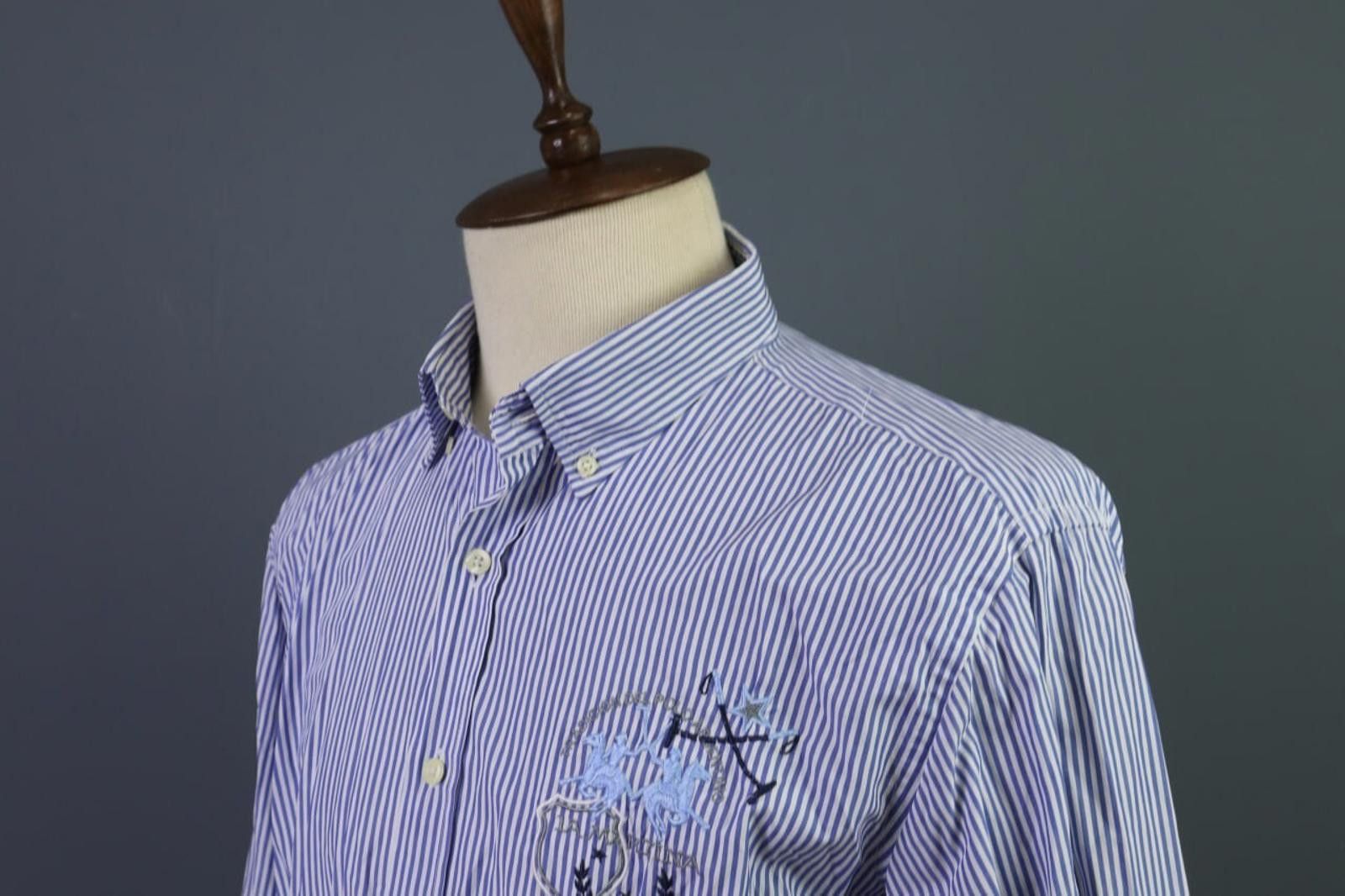 La Martina La Martina Buenos Aires Blue Striped Button Shirt Size XXL Size US XXL / EU 58 / 5 - 9 Thumbnail