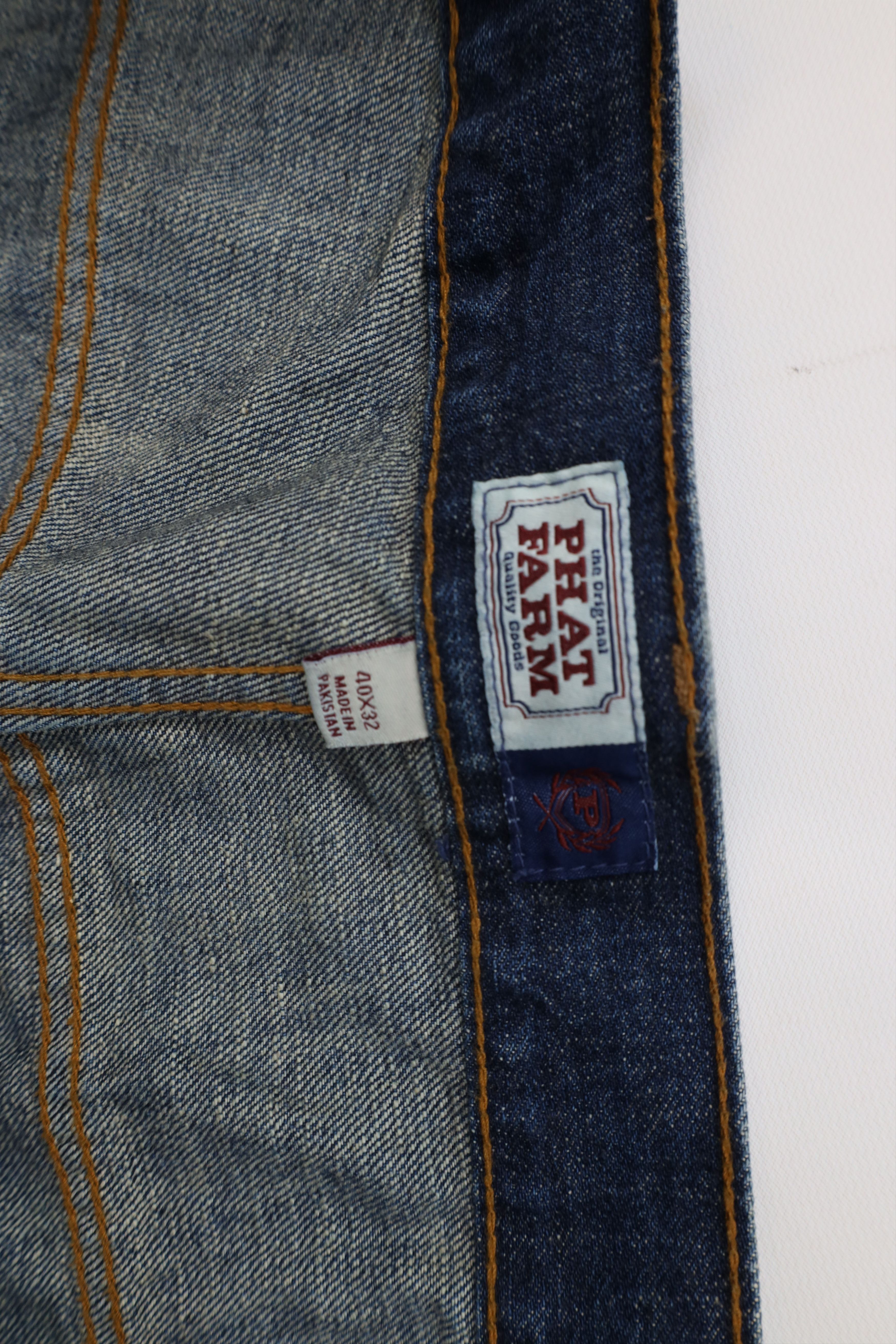 Phat Farm Vintage 90s Y2K Phat Farm Wide Leg Denim Jeans Blue Cotton Size US 40 / EU 56 - 8 Thumbnail