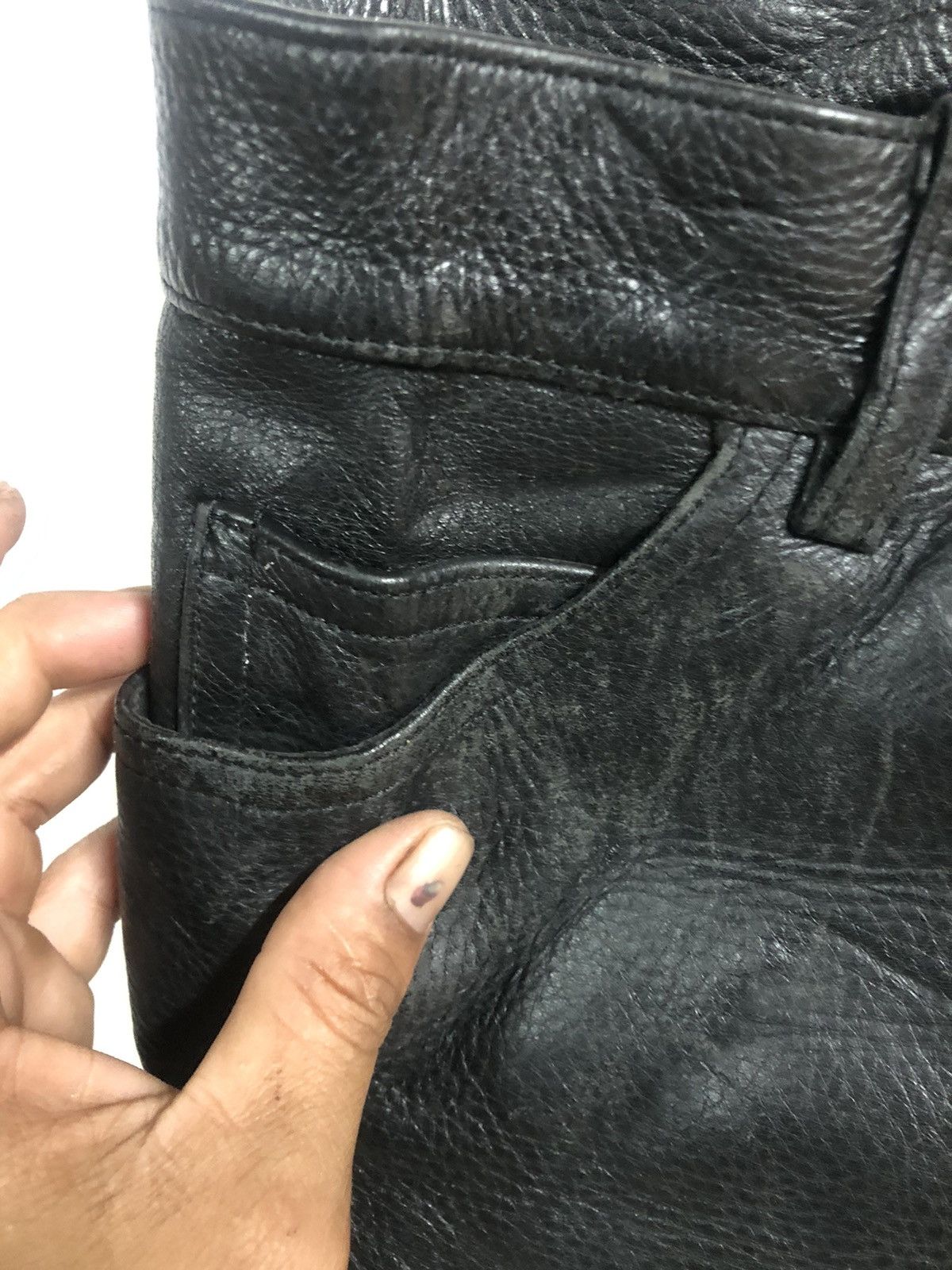 Japanese Brand Vintage 90’s Outlaw Tokyo Japan leather pants Size US 34 / EU 50 - 6 Thumbnail