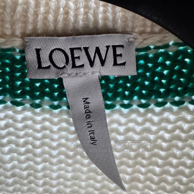 Loewe Loewe Green Striped Cashmere Cardigan Size XXS / US 00 / IT 34 - 8 Thumbnail