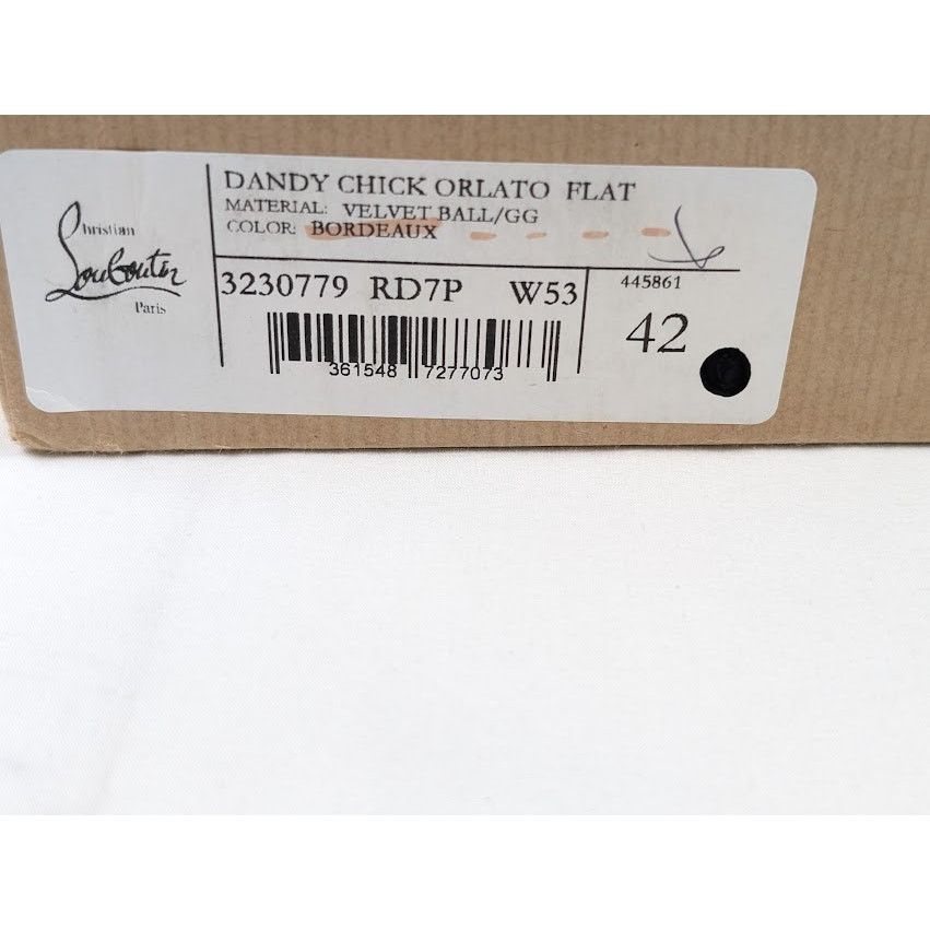 Christian Louboutin o1rshd1 Dandy Chick Orlato Flat Shoes in Bordeaux Size US 9 / EU 42 - 20 Thumbnail