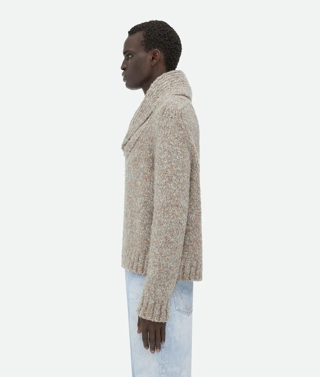 Bottega Veneta o1n1vont0625 Alpaca Shawl Collar Sweater in Camel Size US S / EU 44-46 / 1 - 2 Thumbnail