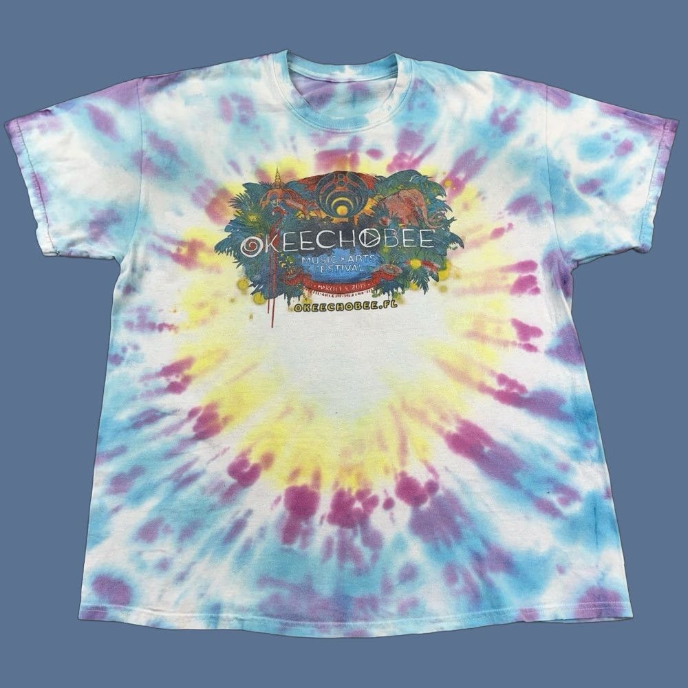 Gildan Okeechobee Music Festival Shirt Mens Large Tie Dye 2018 Line Up Travis Scott Size US L / EU 52-54 / 3 - 1 Thumbnail