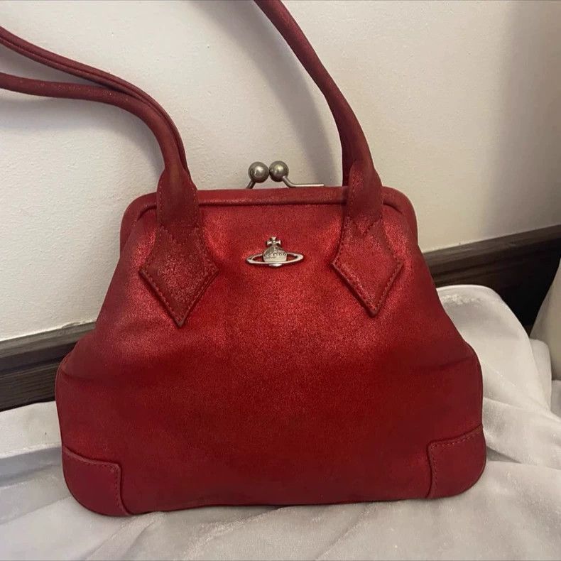 Vivienne Westwood Vivienne Westwood size os Golden red handbag with red handl Size ONE SIZE - 3 Thumbnail
