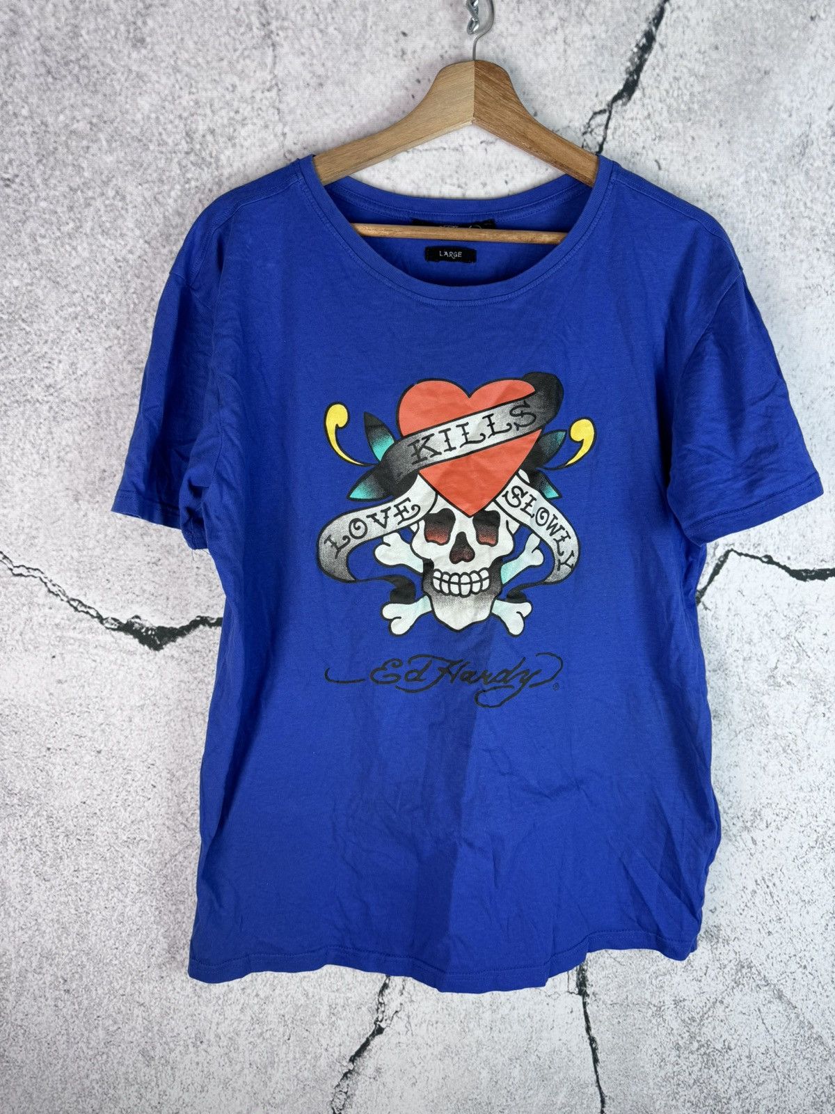Ed Hardy Vintage Ed Hardy By Christian Audigier T-Shirt Japanase Y2K Size US L / EU 52-54 / 3 - 1 Thumbnail