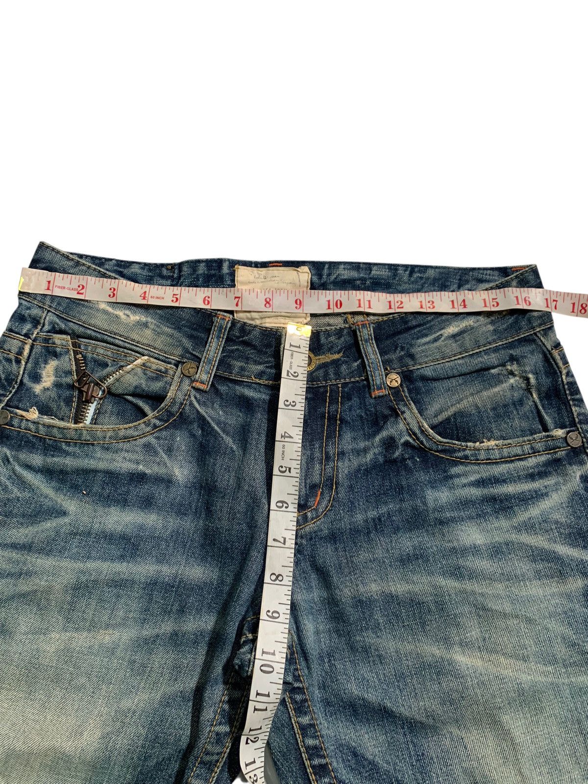 Tornado Mart JAPANESE LOLITA FADED & RUSTY PUNK DISTRESSED DENIM Size US 33 - 16 Thumbnail