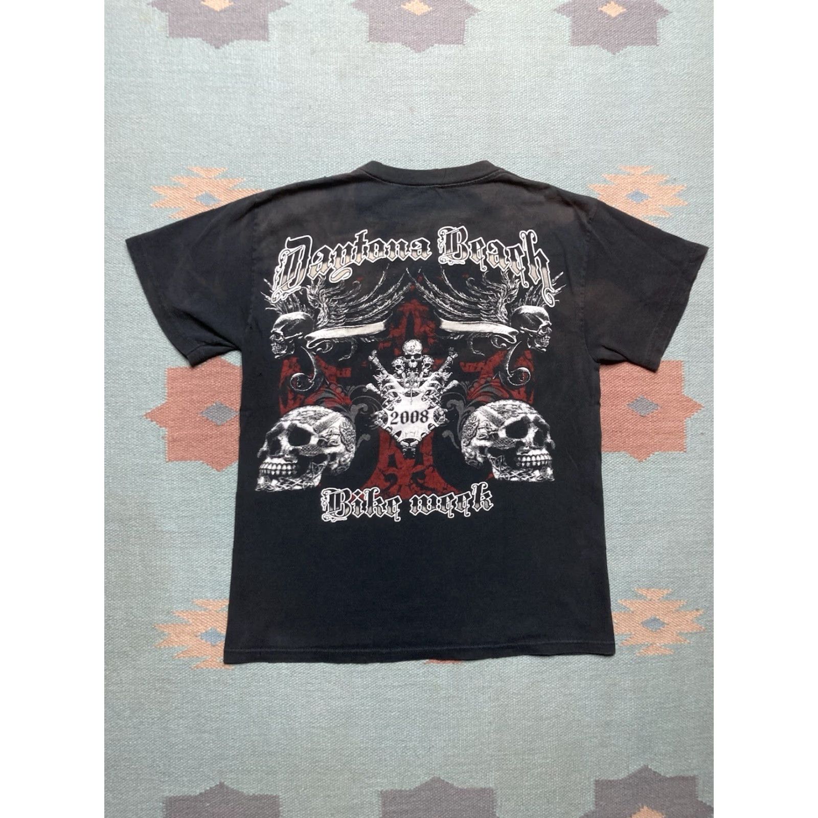 Vintage VINTAGE Daytona bike week grunge skulls t shirt M & M Men Black T-Shirt Medium Gothic Size US M / EU 48-50 / 2 - 5 Thumbnail