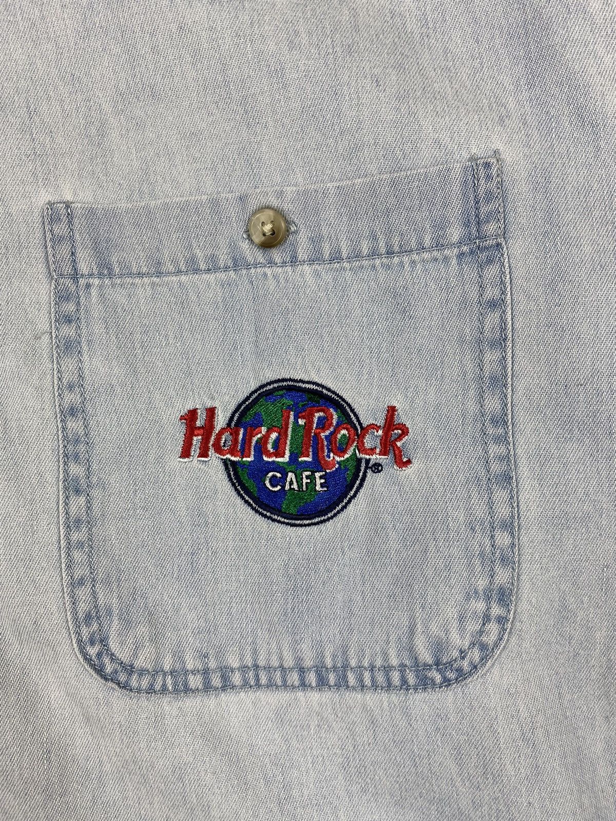 Hard Rock Cafe Vintage Hard Rock Cafe New York Denim Button Up Shirt Size US S / EU 44-46 / 1 - 6 Thumbnail