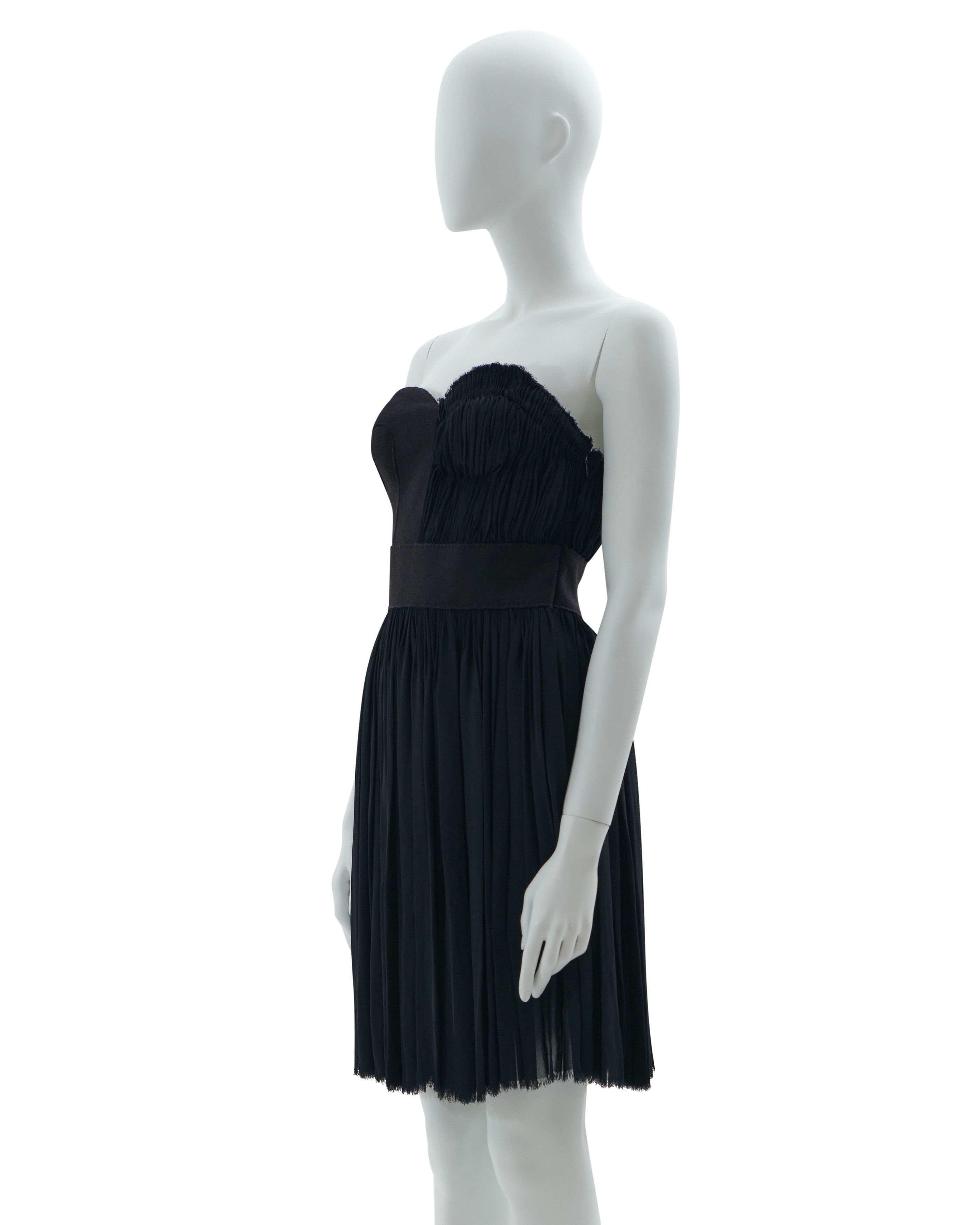 Prada Prada F/W 2006 Black strapless chiffon dress Size S / US 4 / IT 40 - 3 Thumbnail