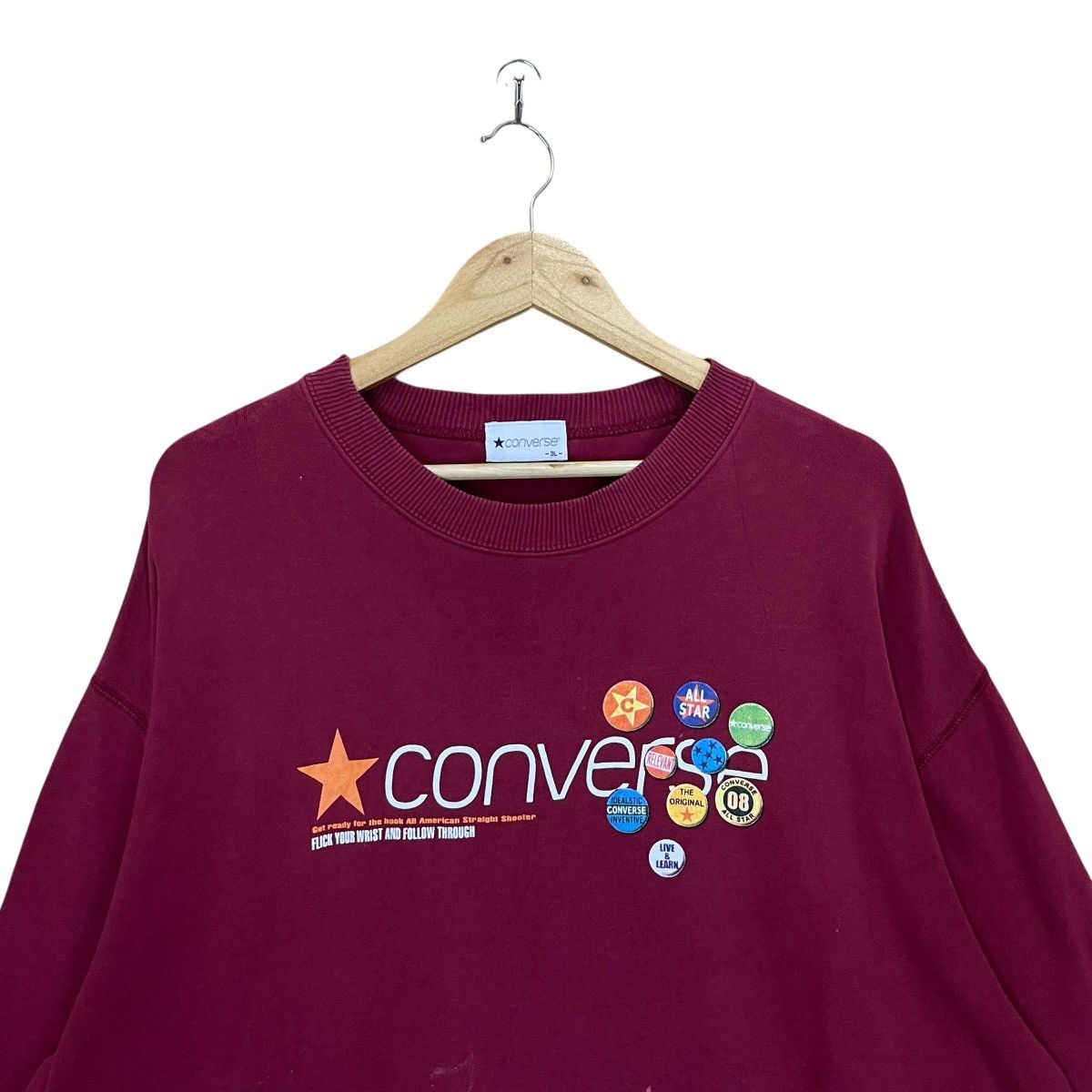 Converse Vintage 90s Converse Big Logo Crewneck Sweatshirt Size US XXL / EU 58 / 5 - 4 Thumbnail