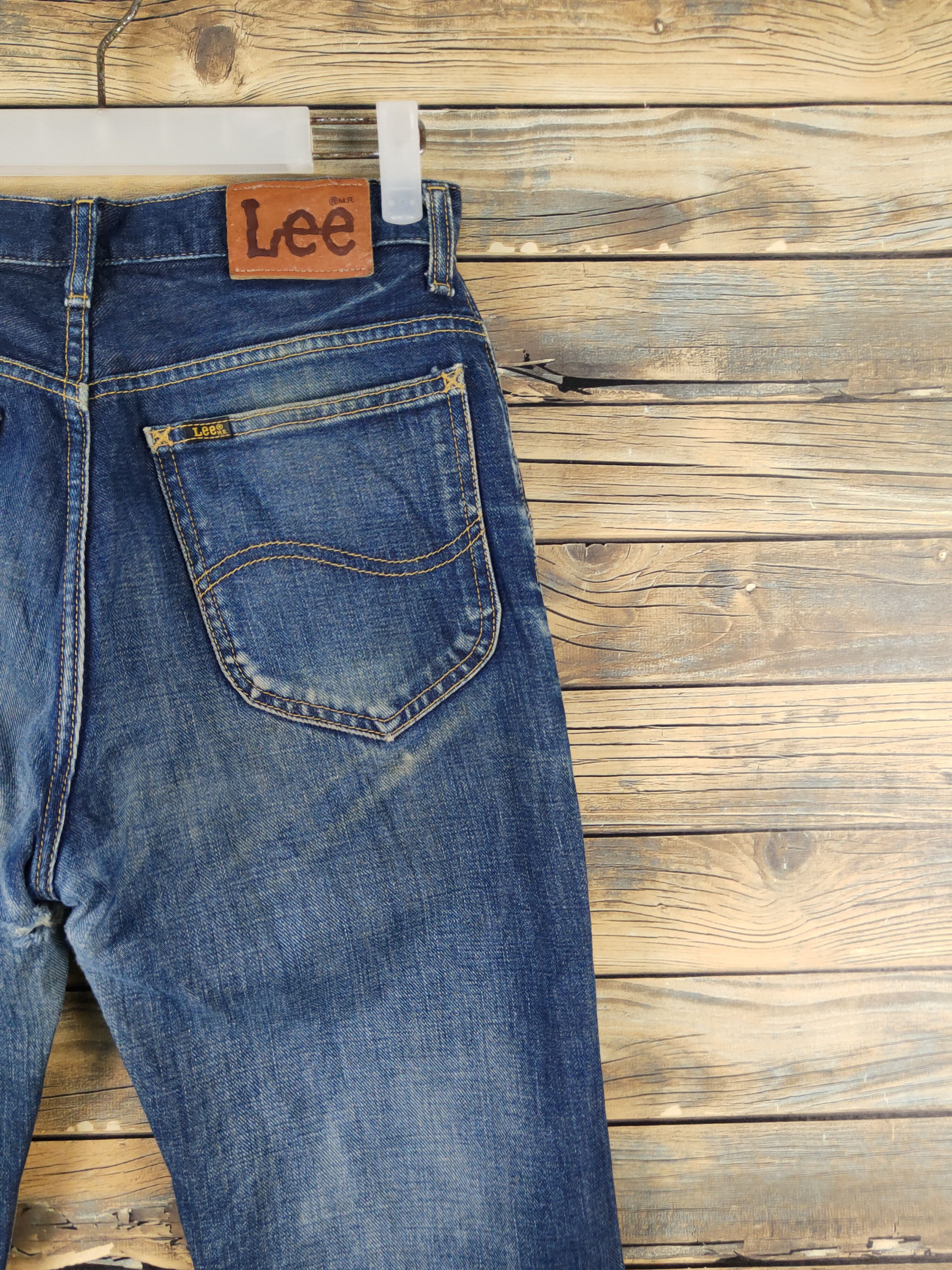 Lee × Vintage Miss Lee Dark Blue Distressed Ripped denim Jeans #W2069 Size 27" / US 4 / IT 40 - 12 Thumbnail