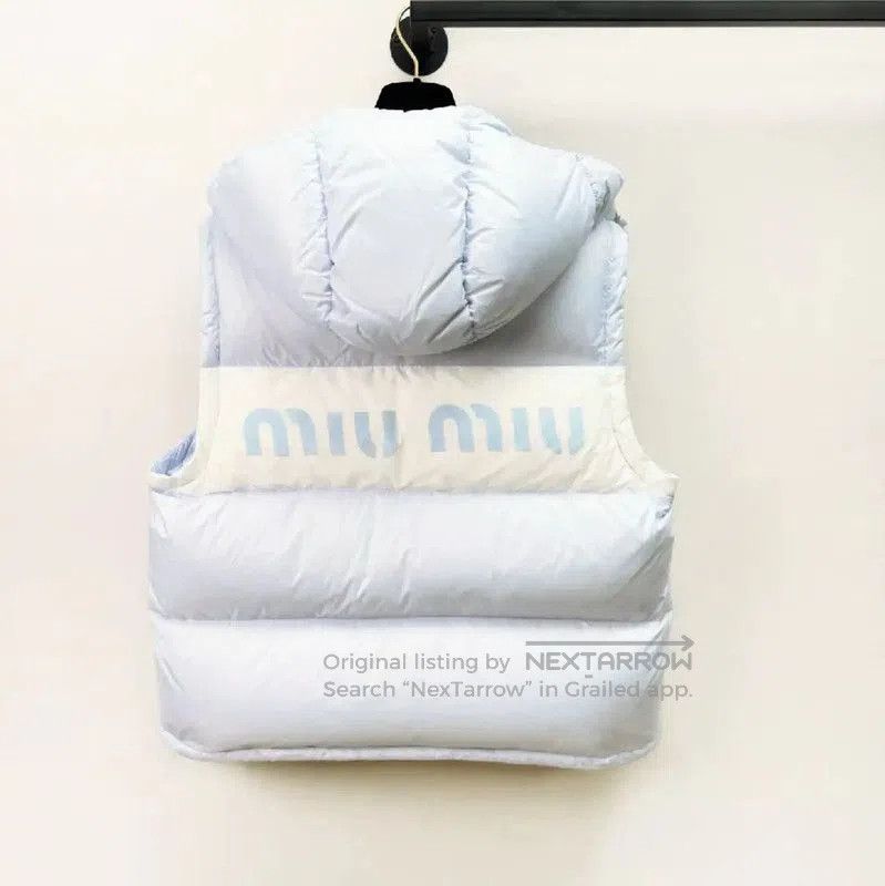 Miu Miu Miu Miu Light Blue Women's Puffer Vest . Size XL / US 12-14 / IT 48-50 - 2 Thumbnail