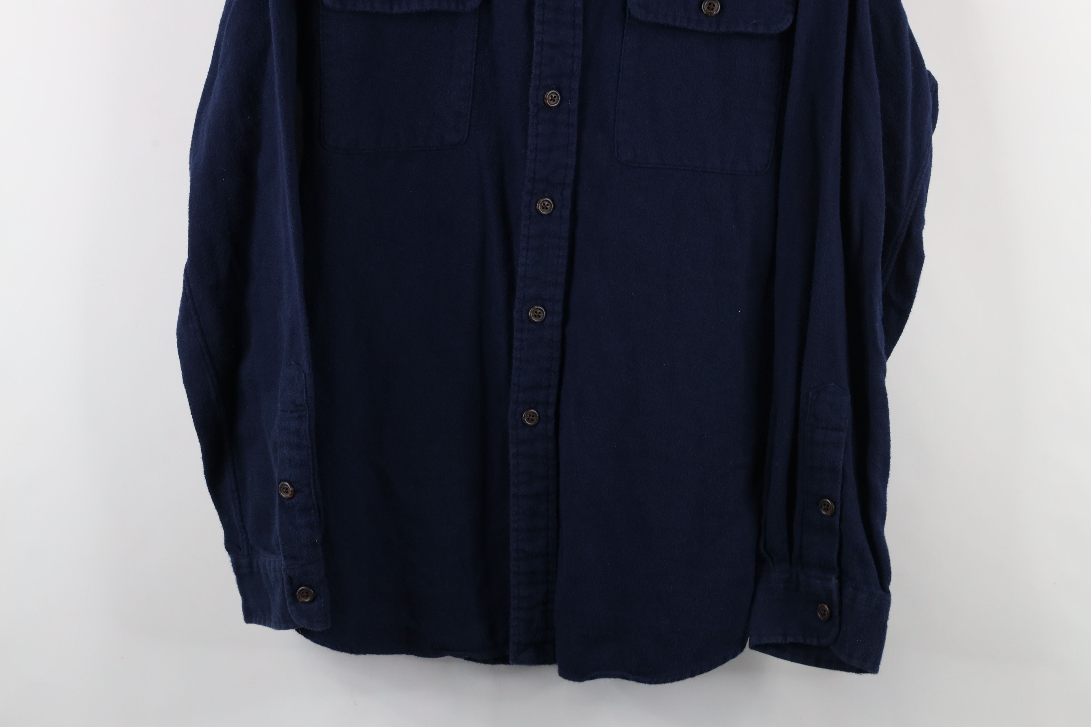 Polo Ralph Lauren Vintage 90s Ralph Lauren Flannel Collared Button Shirt Blue Size US XL / EU 56 / 4 - 3 Thumbnail