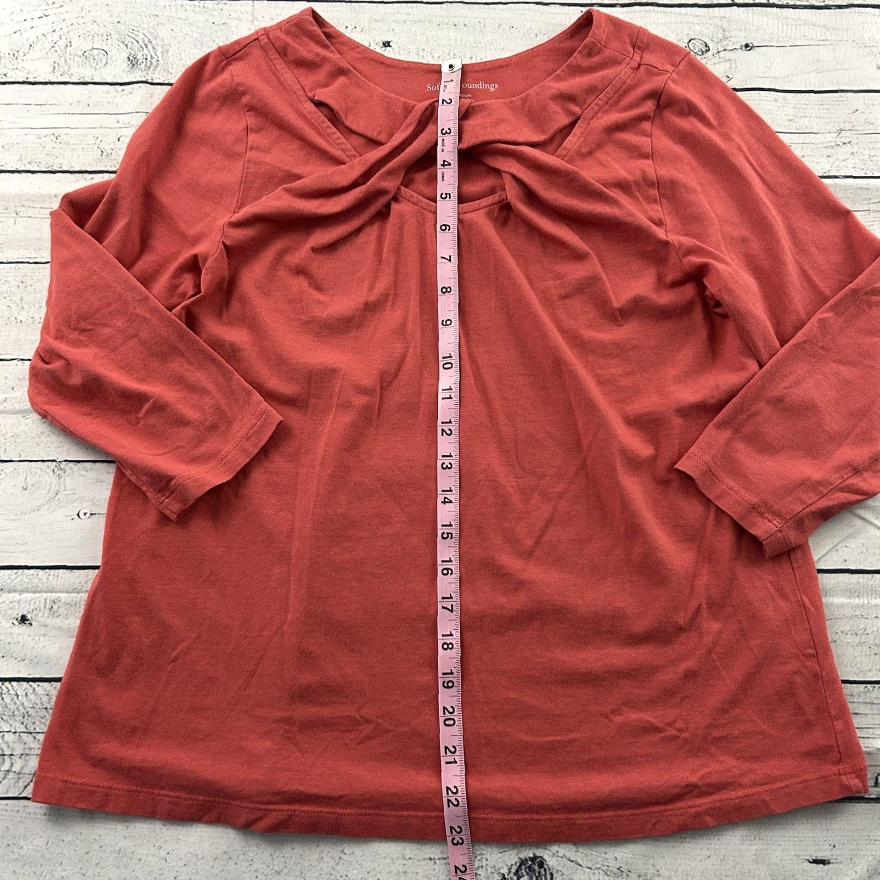 Soft Surroundings Soft Surroundings Women's Medium Long Sleeve Peach Orange Blouse User: Soft Surroundings Women's Medium Long Sleeve Peach Orange Blouse Size M / US 6-8 / IT 42-44 - 4 Thumbnail