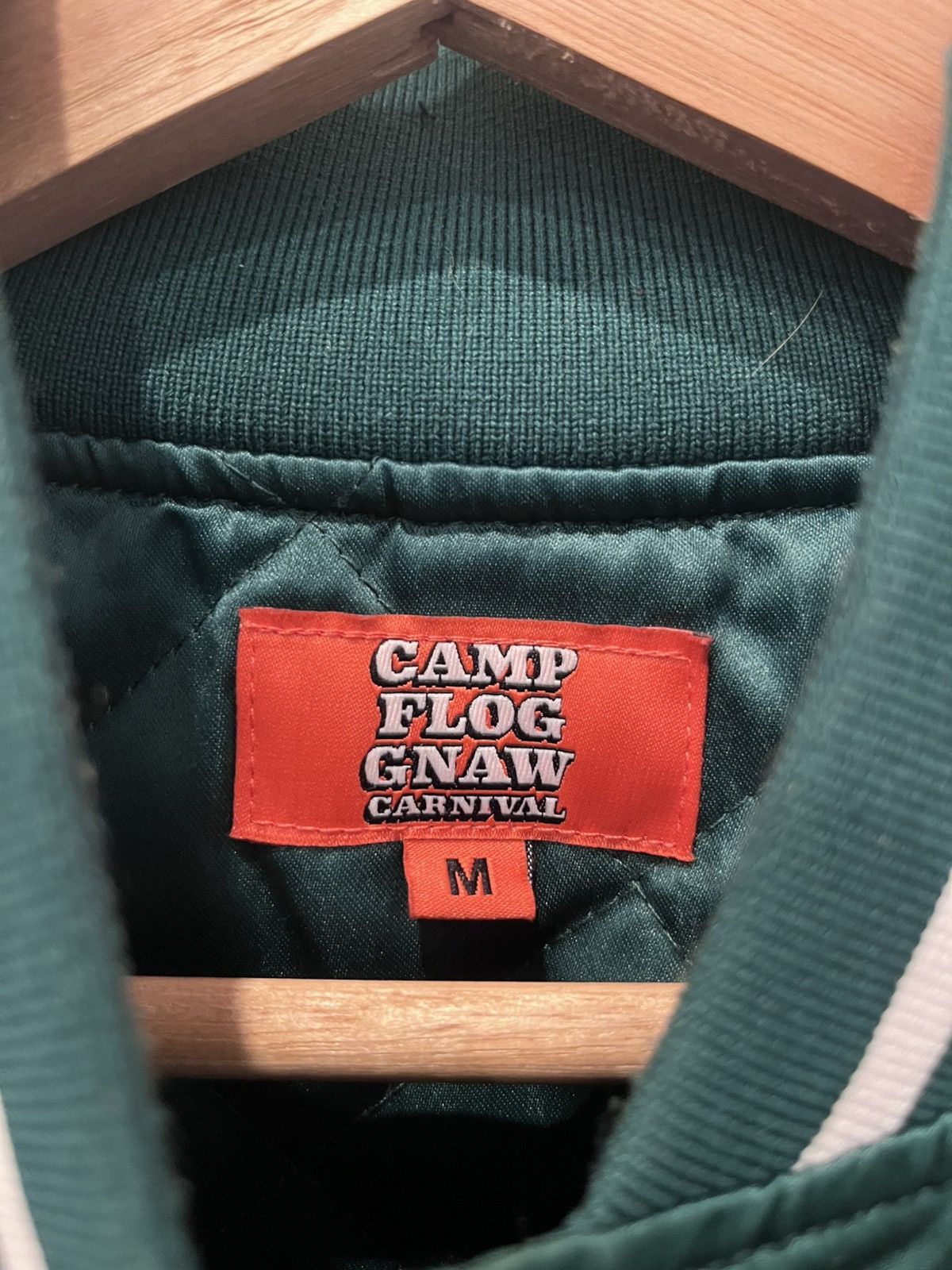 Golf Wang CAMP FLOG GNAW SATIN VARSITY JACKET Size US M / EU 48-50 / 2 - 4 Thumbnail