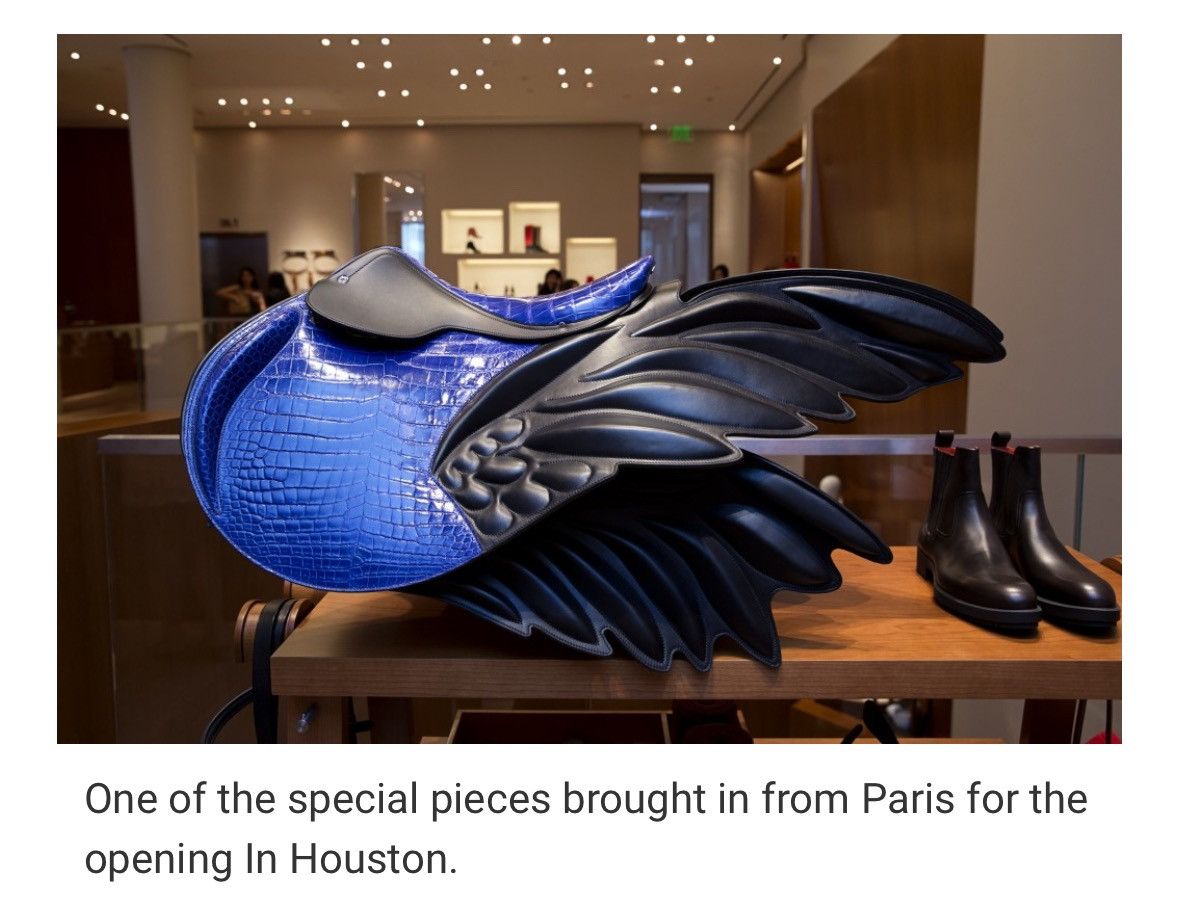 image of Hermes Estuary Crocodile “Selle Ailée" Winged Saddle in Purple, Women's