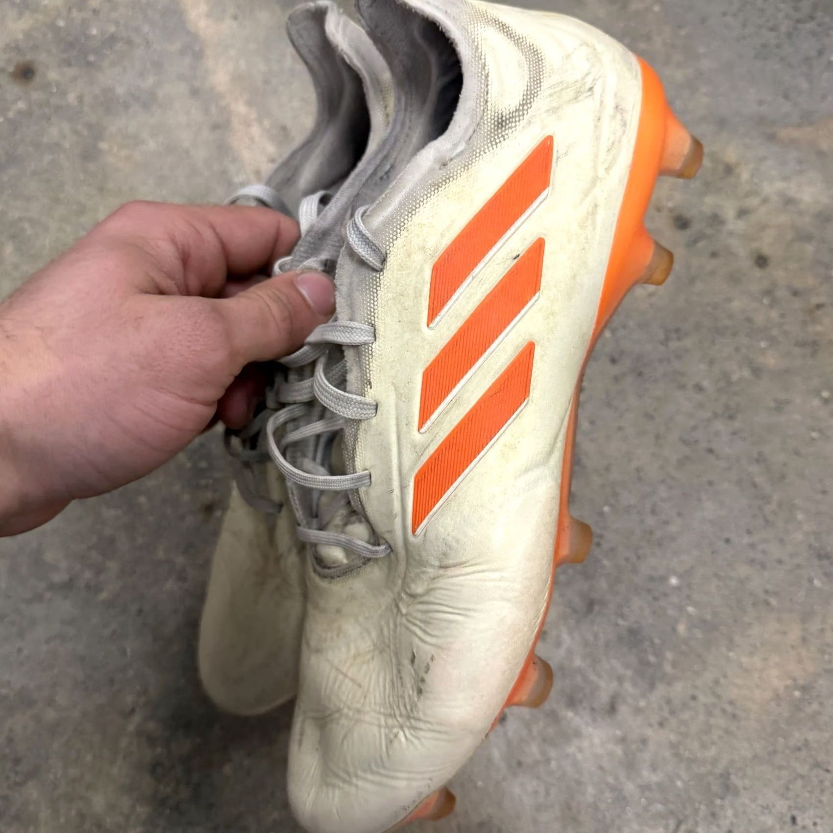 Adidas adidas Copa Pure.1 FG Elite Orange Cream Soccer Cleats Mens US 7 Brand adidas Cleats Football Soccer Firm Ground Boots Mens Shoes White Leather 2022 Size US 7 / EU 40 - 7 Thumbnail