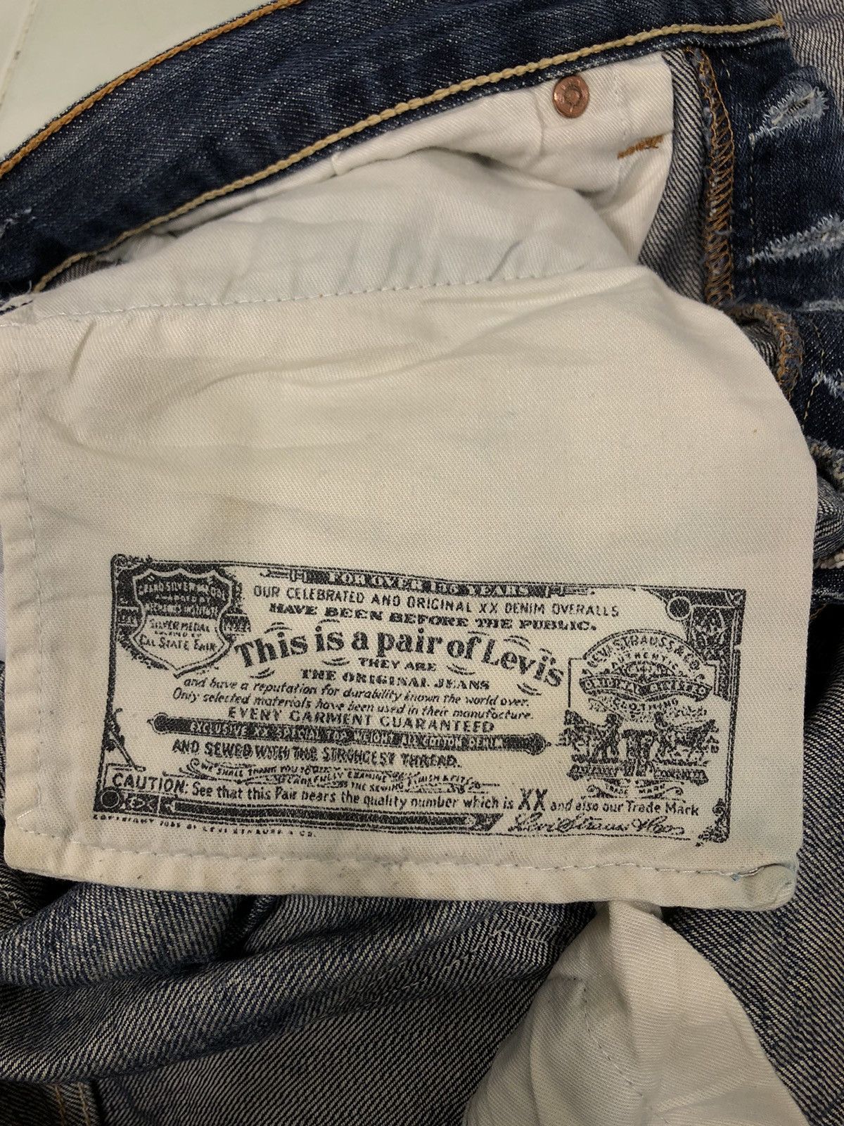 Levi's 🔥90’s VINTAGE LEVI’S ORIGINAL 501 STRAIGHT CUT DISTRESSED Size US 30 / EU 46 - 18 Thumbnail