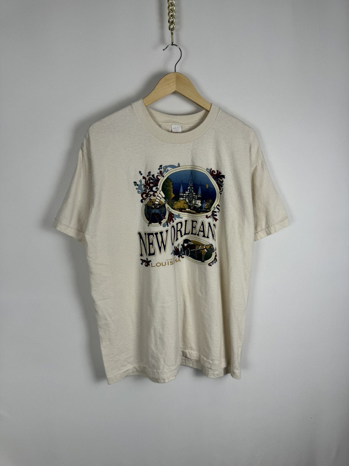 Vintage Vintage 1990s New Orleans Tee Size US XL / EU 56 / 4 - 1 Thumbnail