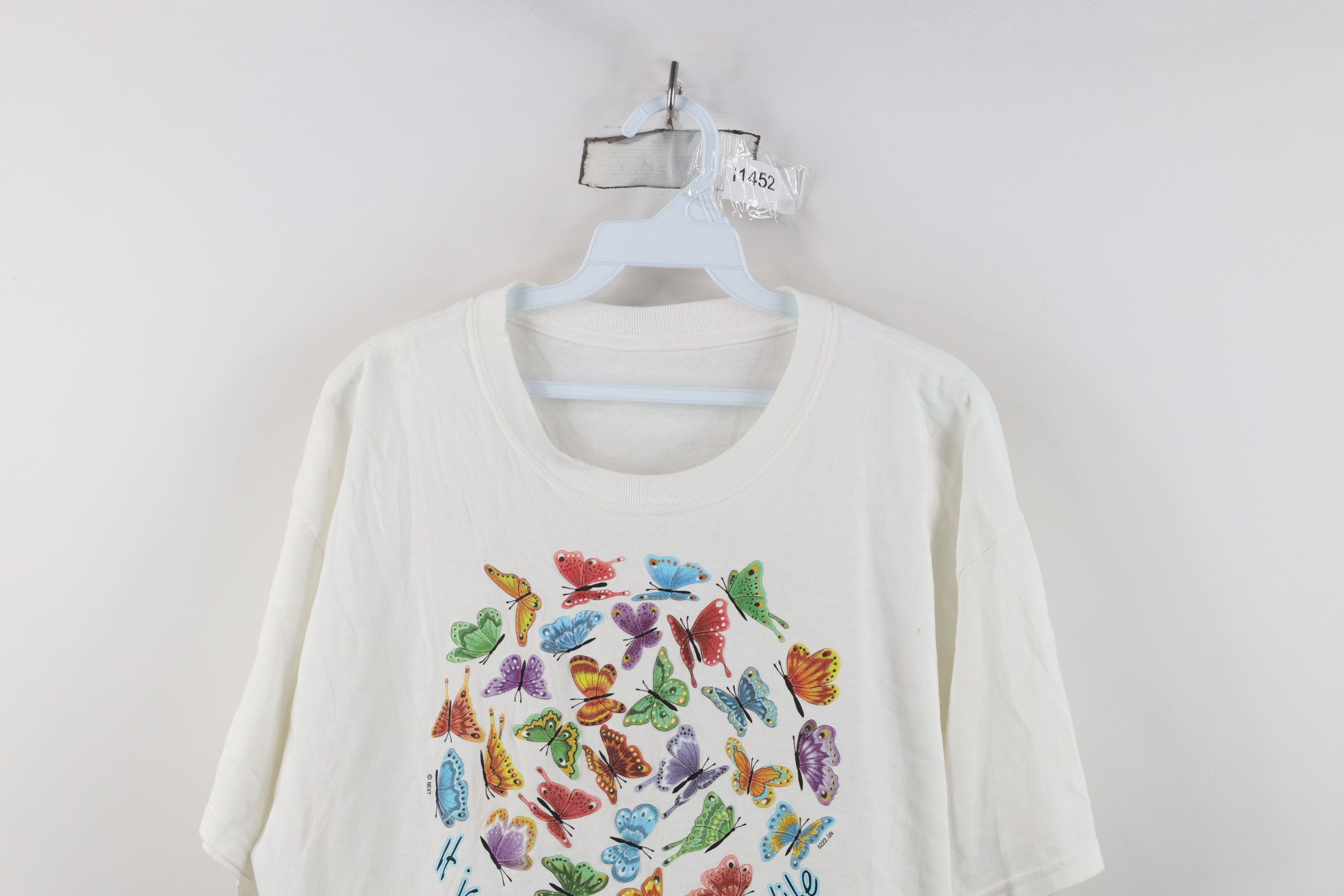 Vintage Vintage 90s Y2K Streetwear Nature Butterfly T-Shirt White Size XL / US 12-14 / IT 48-50 - 2 Thumbnail