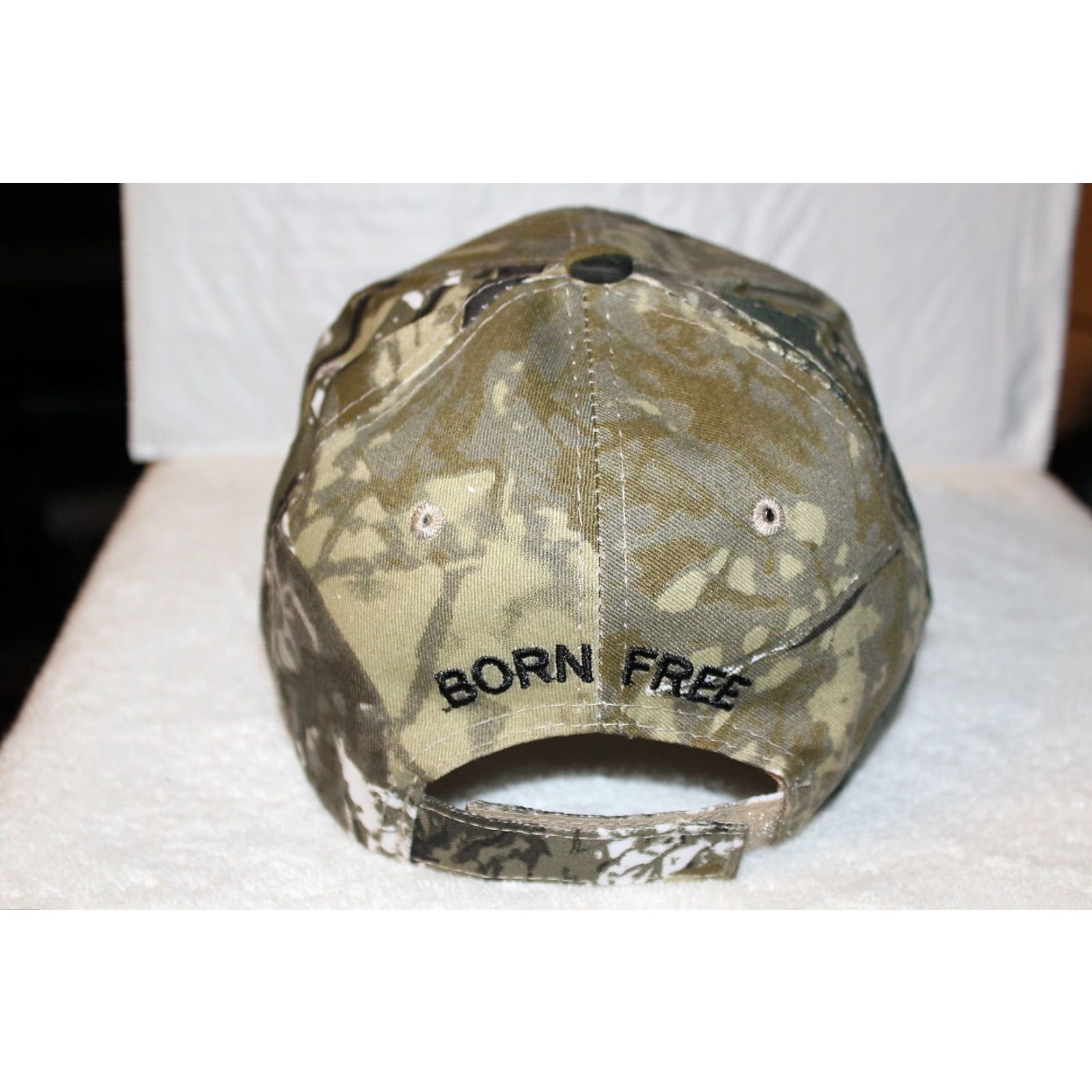 Vintage ACE MOTORCYCLE WINGS BORN FREE RIDE OR DIE BASEBALL CAP Adjustable Camouflage Mens Size ONE SIZE - 3 Thumbnail