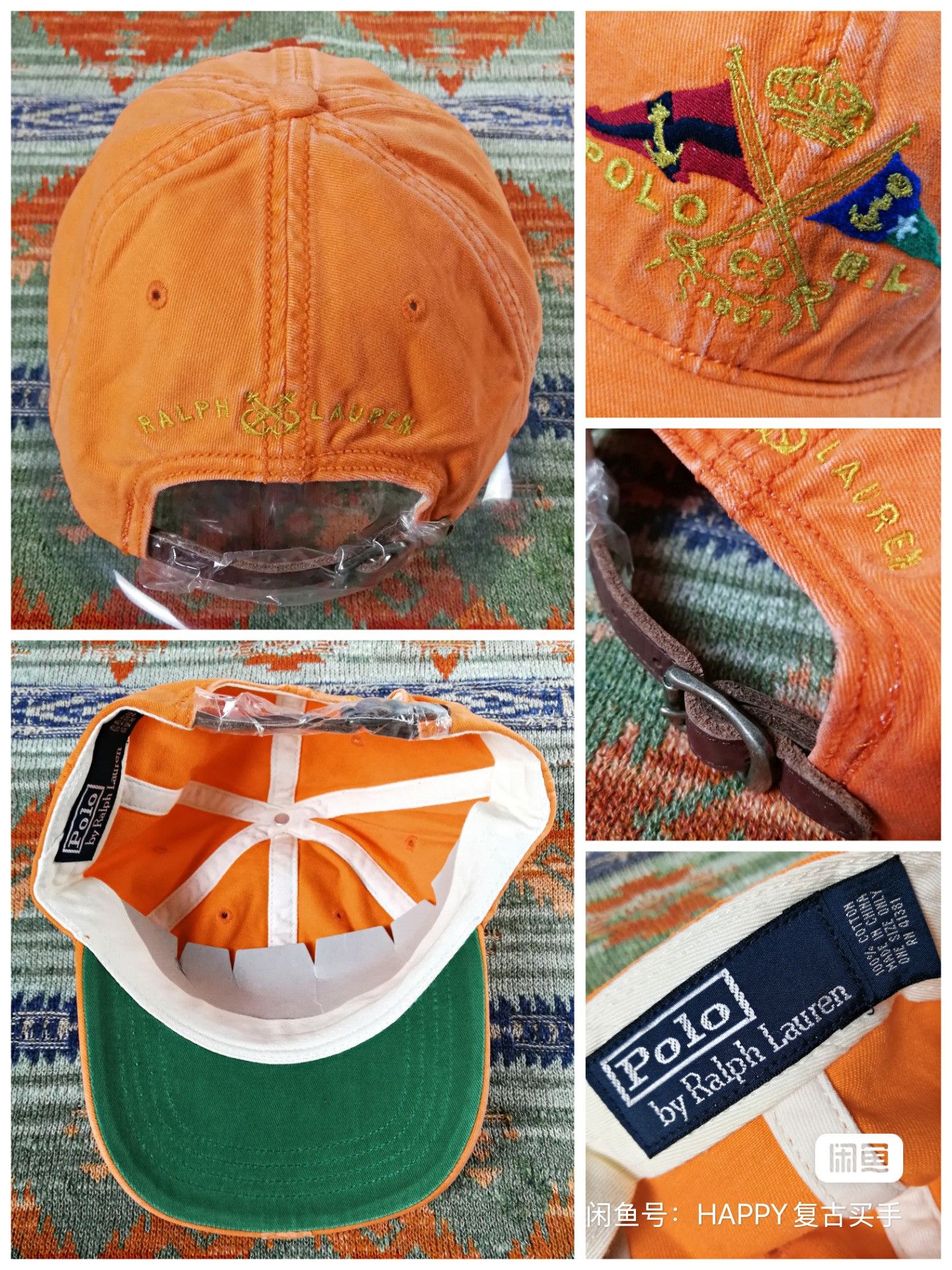 Polo Ralph Lauren Polo Ralph Lauren Leather Baseball Cap Baseball Hat Size ONE SIZE - 2 Thumbnail