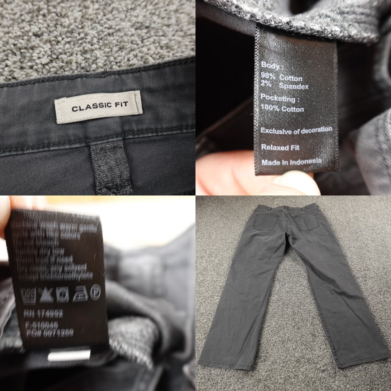 Flint And Tinder Flint And Tinder Pants Mens 38X34 Gray 5-Pocket Jean Straight Huckberry Pants Size US 38 / EU 54 - 8 Thumbnail