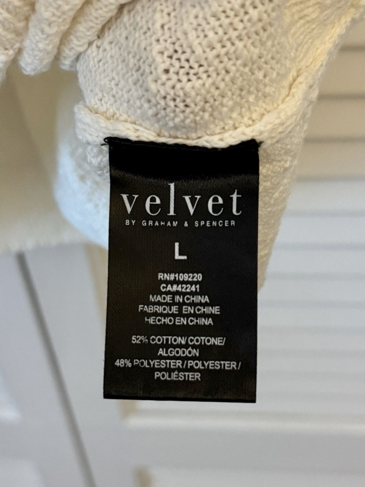 Velvet Velvet, SZ L Ecru Tiberius Knit Polo NWT Never Worn Size US L / EU 52-54 / 3 - 5 Thumbnail
